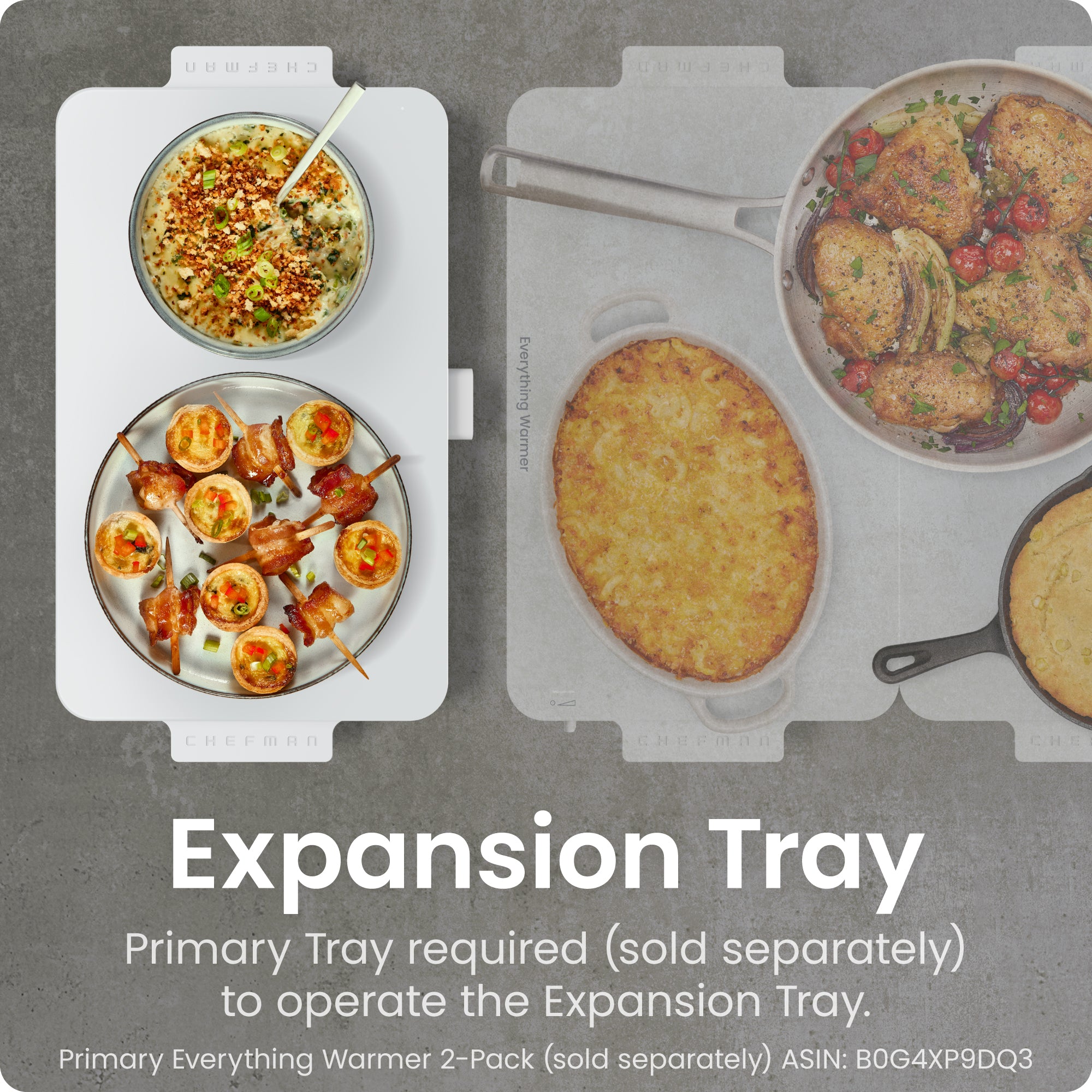 Everything Warmer Expanding Warming Tray, One Expansion Tray (Primary Tray Sold Separately)