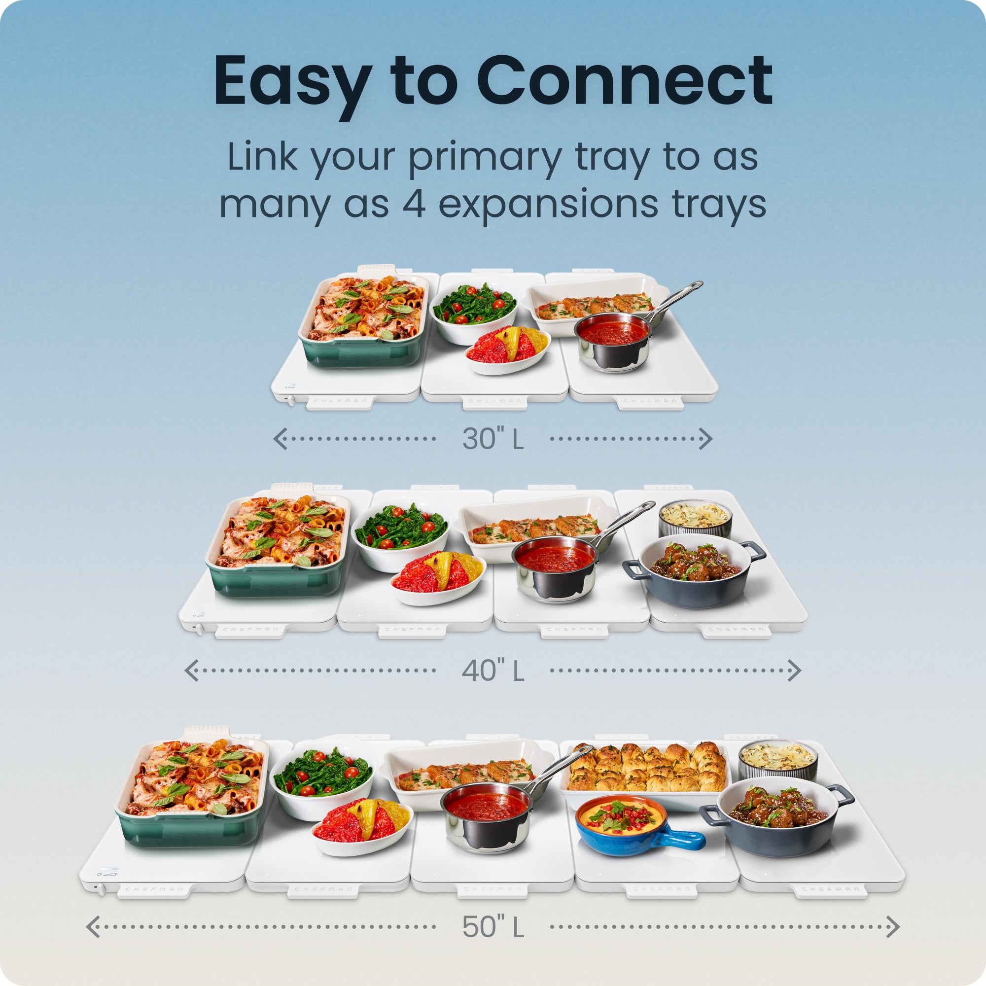 Everything Warmer Expanding Warming Tray, One Expansion Tray (Primary Tray Sold Separately)