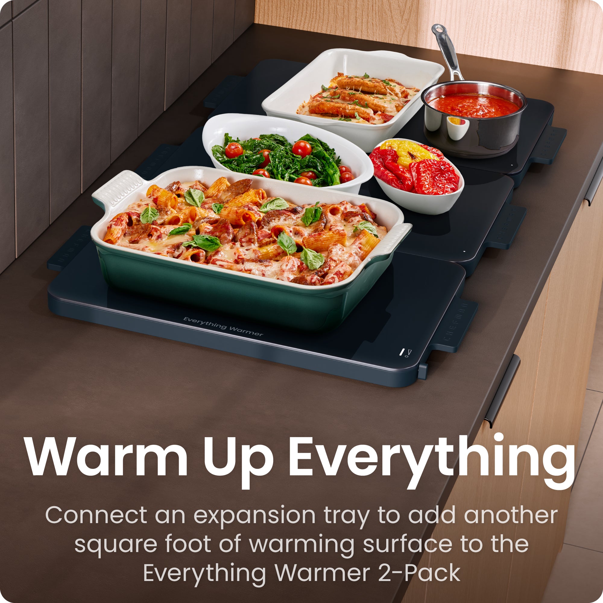 Everything Warmer Expanding Warming Tray, One Expansion Tray (Primary Tray Sold Separately)