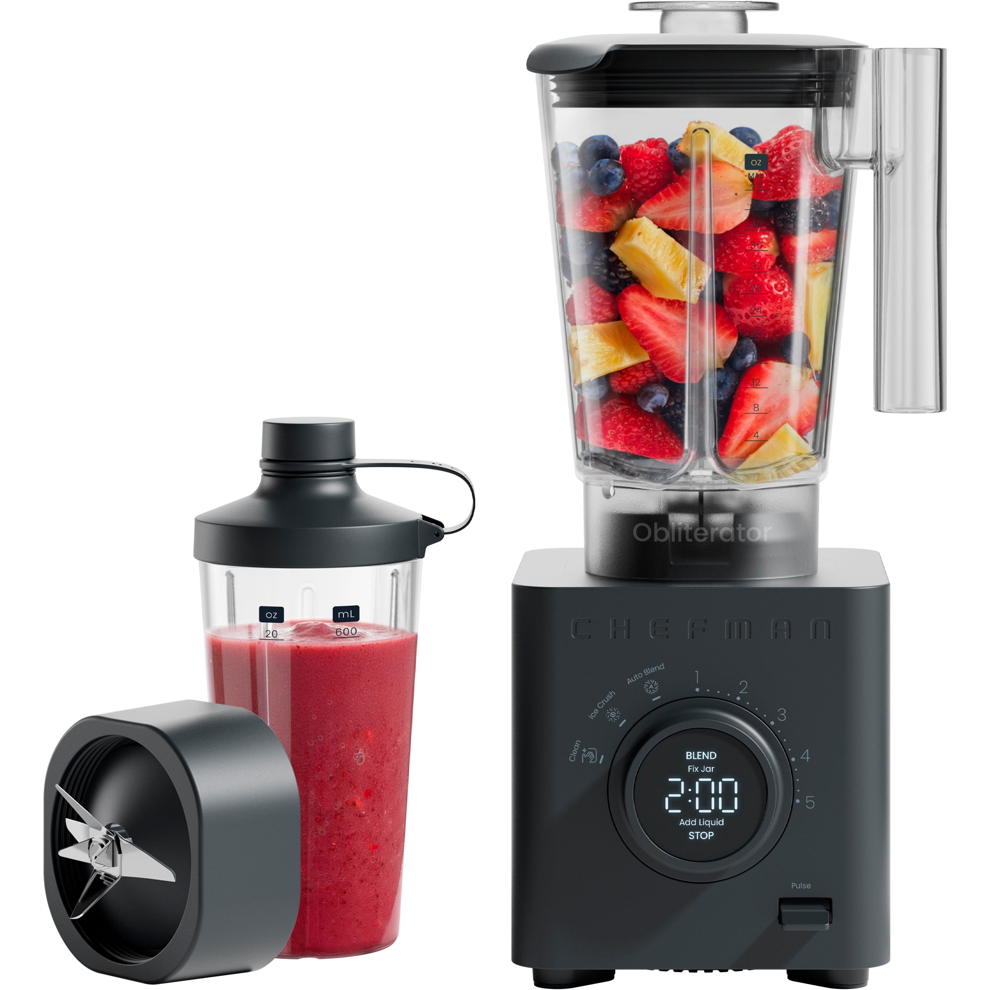 Obliterator 48oz Power Blender + Travel Jar - Midnight