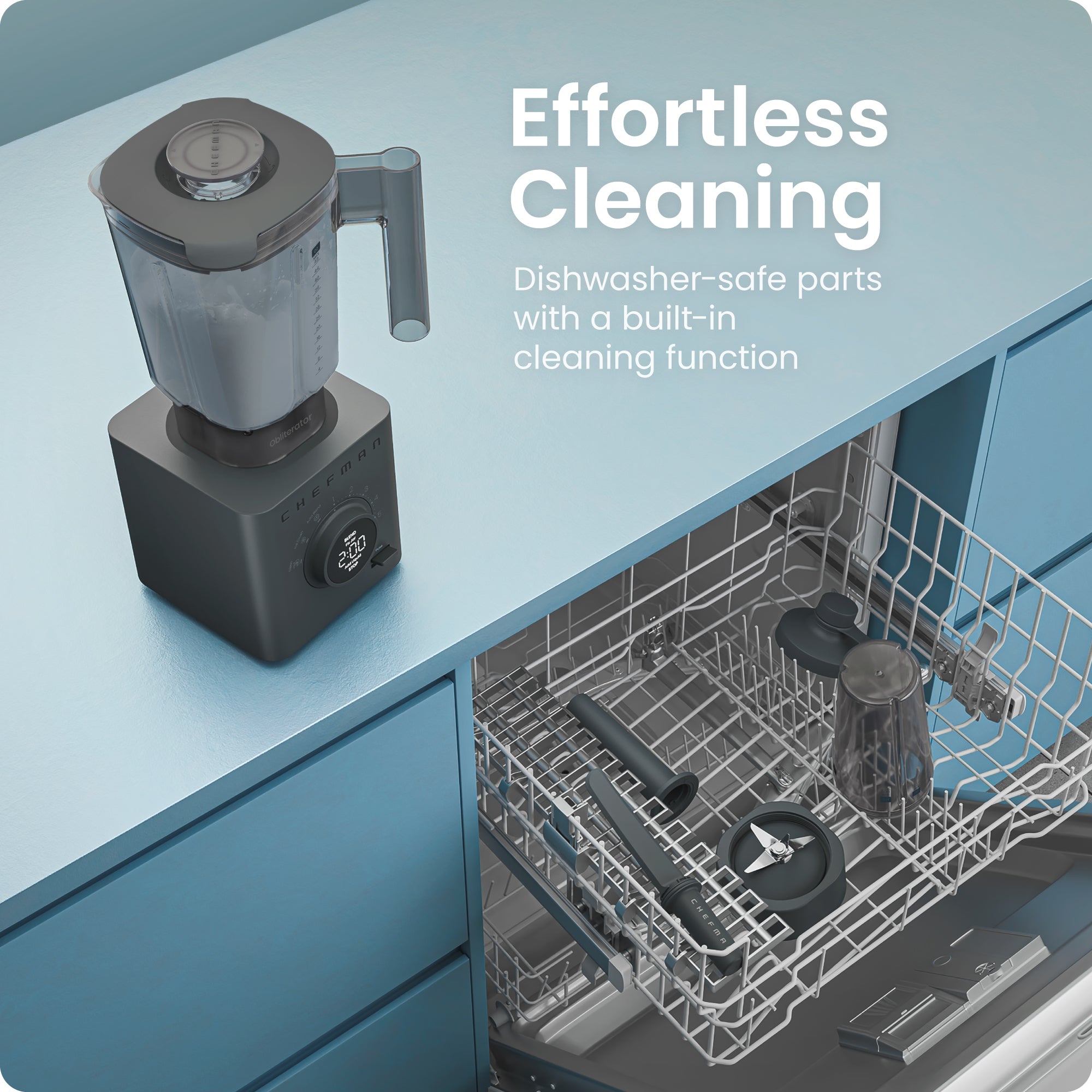 Obliterator 48oz Power Blender + Travel Jar - Midnight