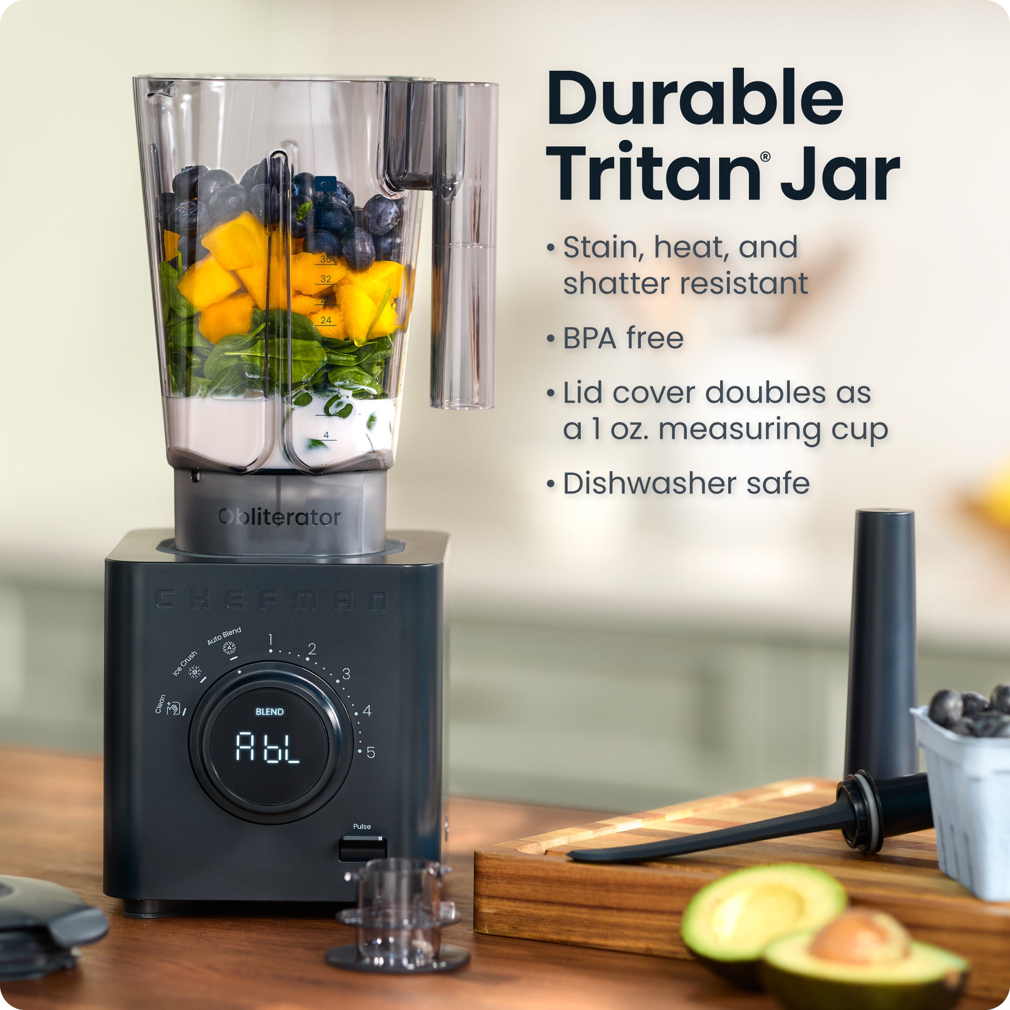Obliterator 48oz Power Blender + Travel Jar - Midnight