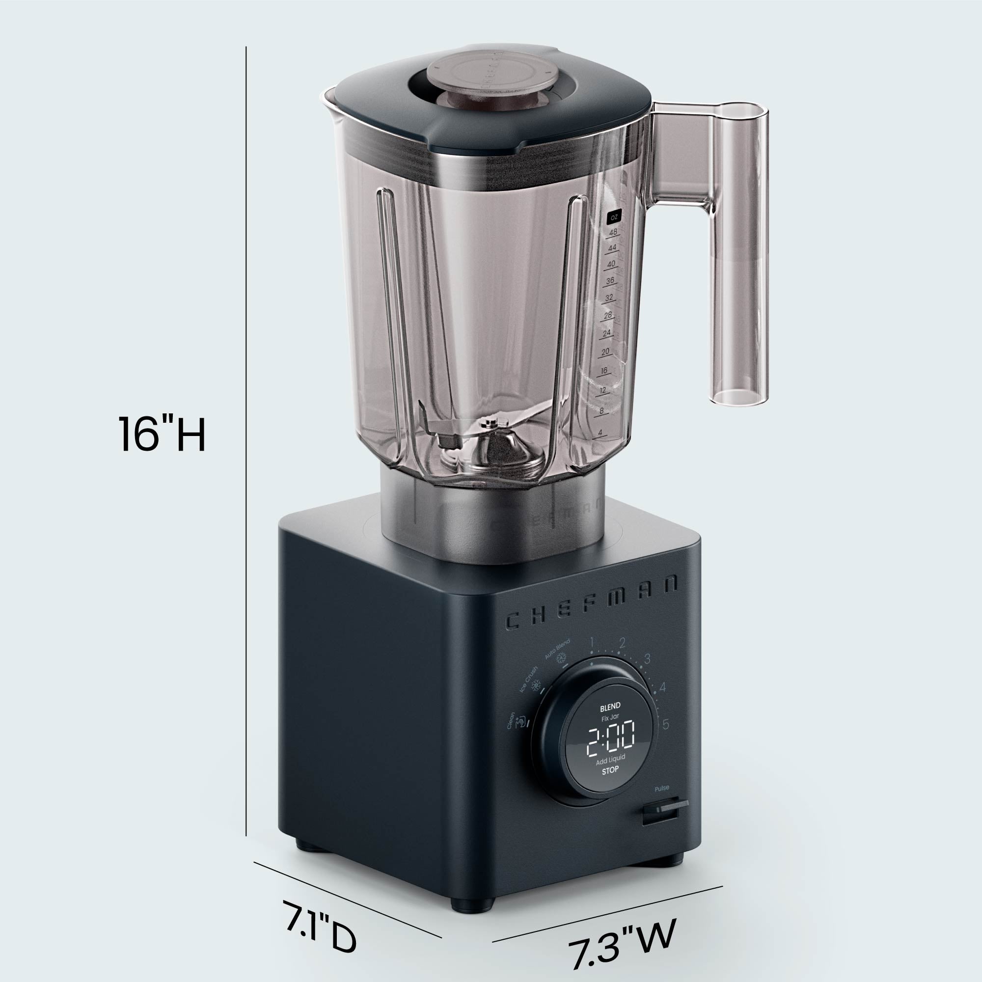 Obliterator 48 oz Power Blender + Two Travel Jars - Midnight