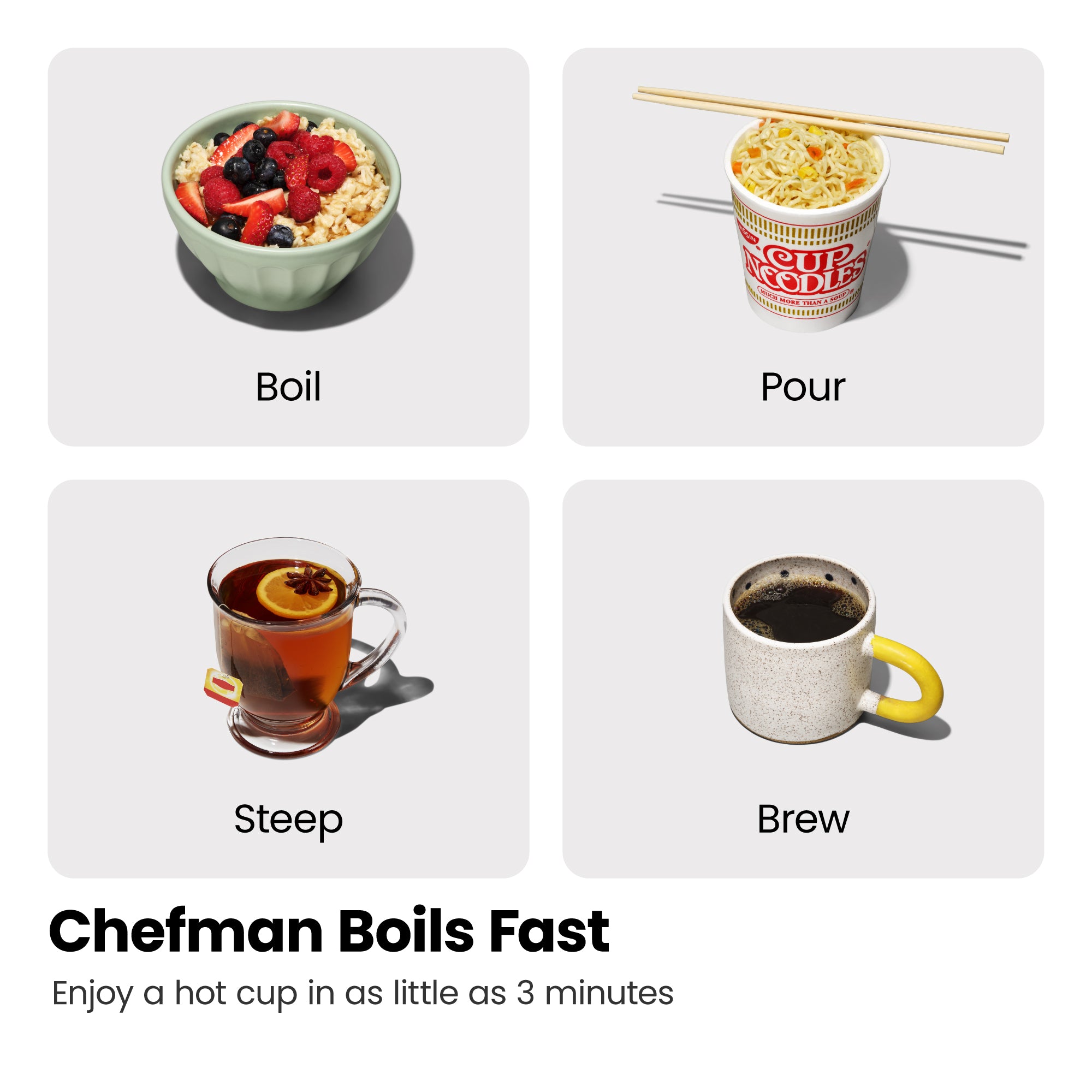 Fast Boil 1.7L Electric Glass Kettle w/ Tea Infuser