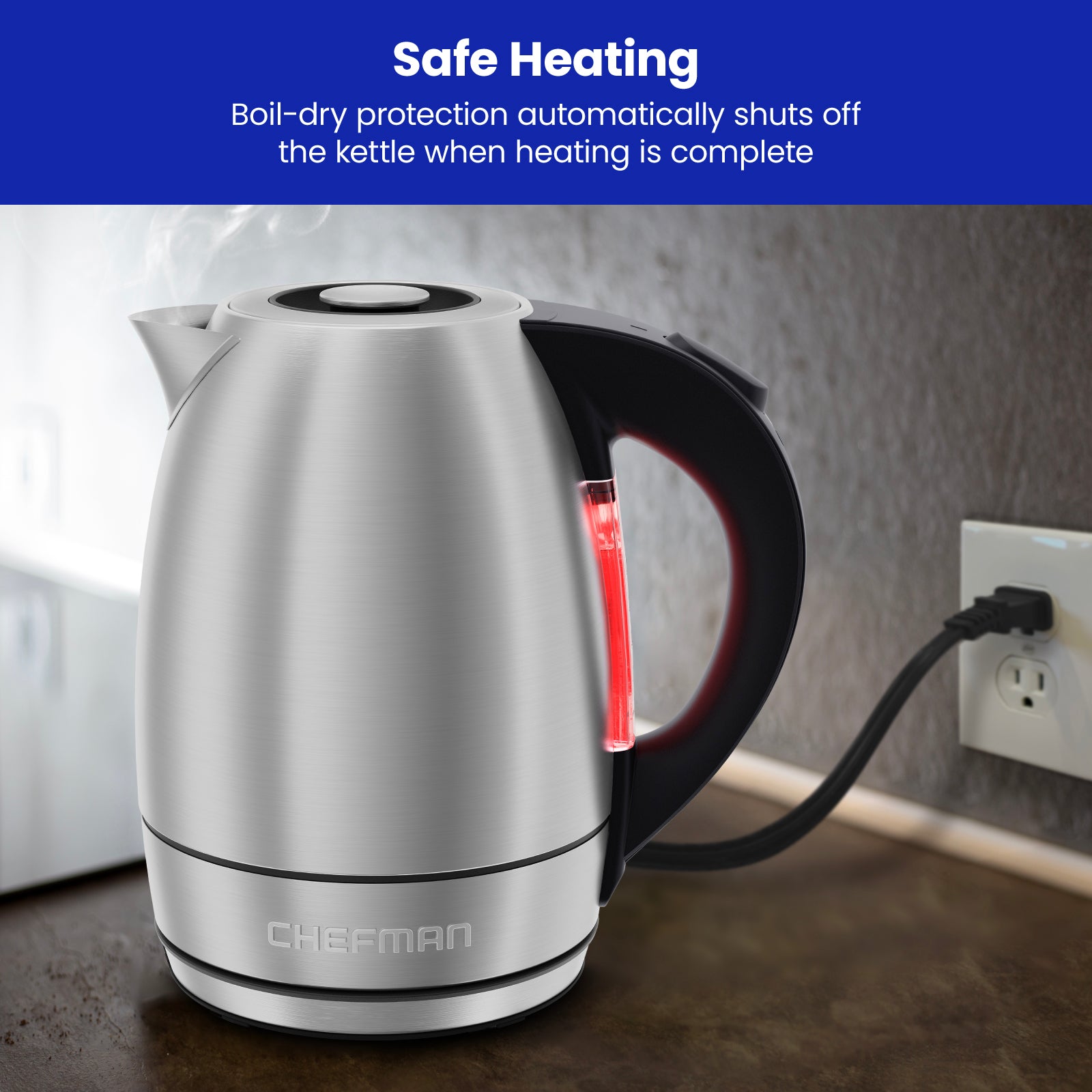 Easy-View Electric Kettle with Auto Shutoff