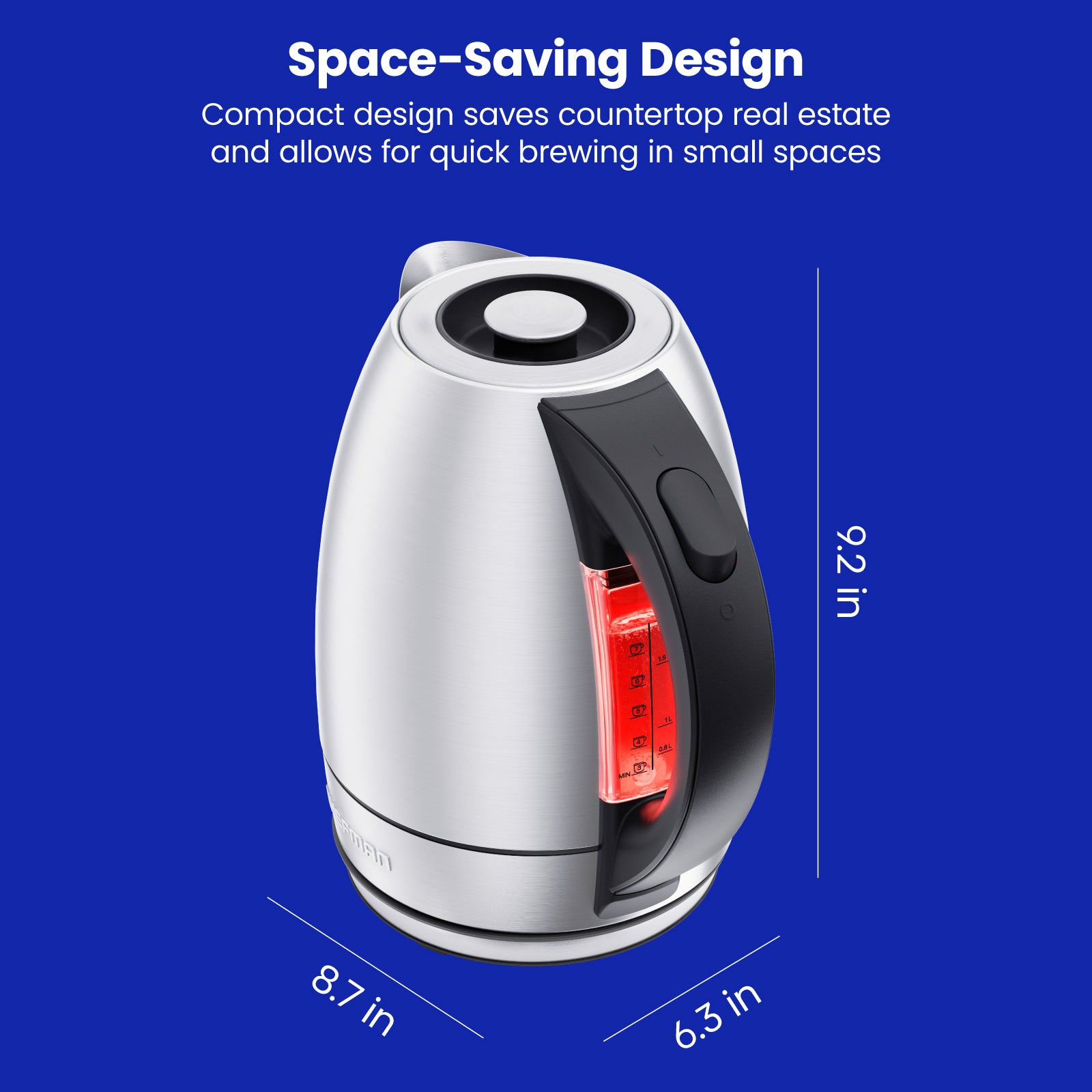 Easy-View Electric Kettle with Auto Shutoff