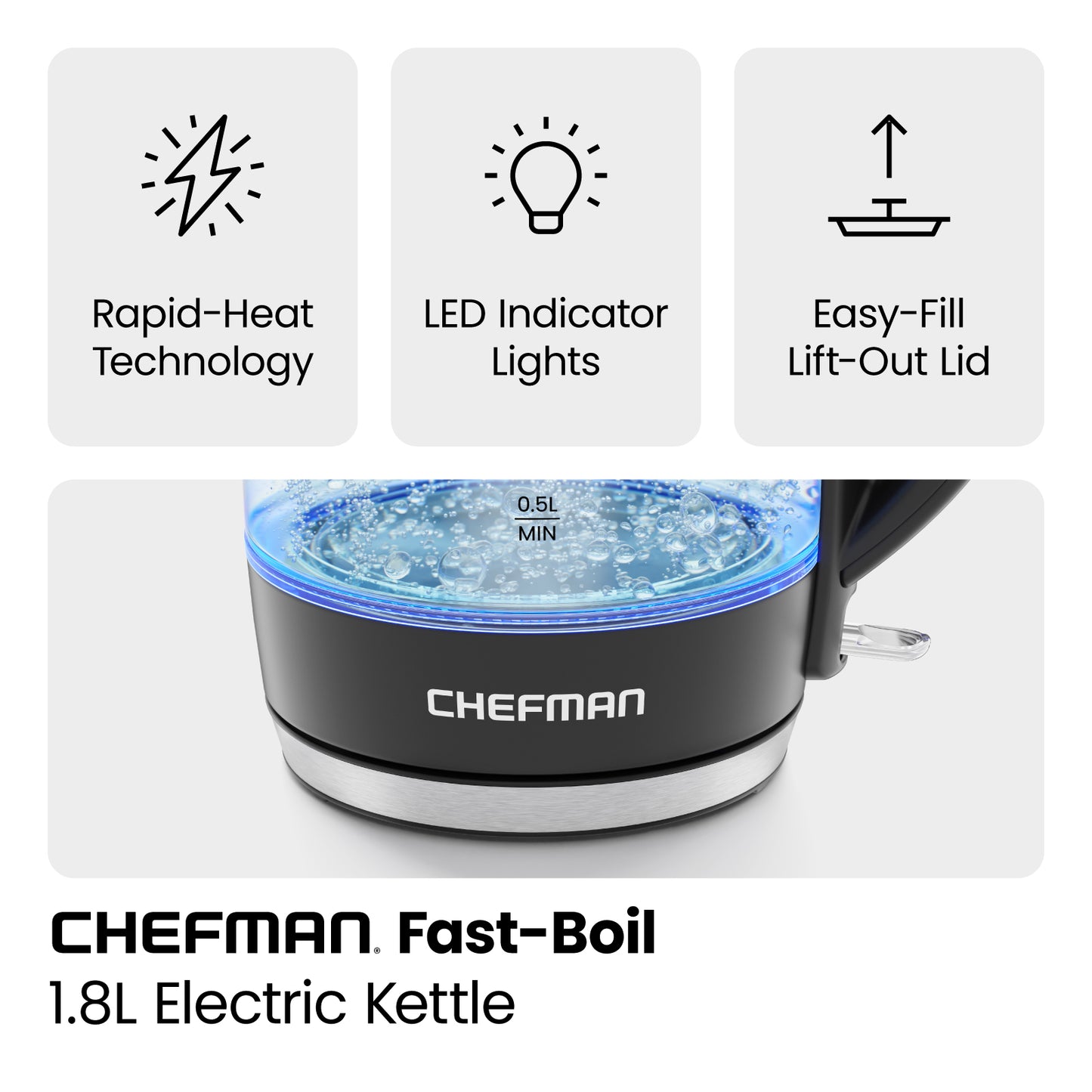 Fast-Boil 1.8L Electric Kettle