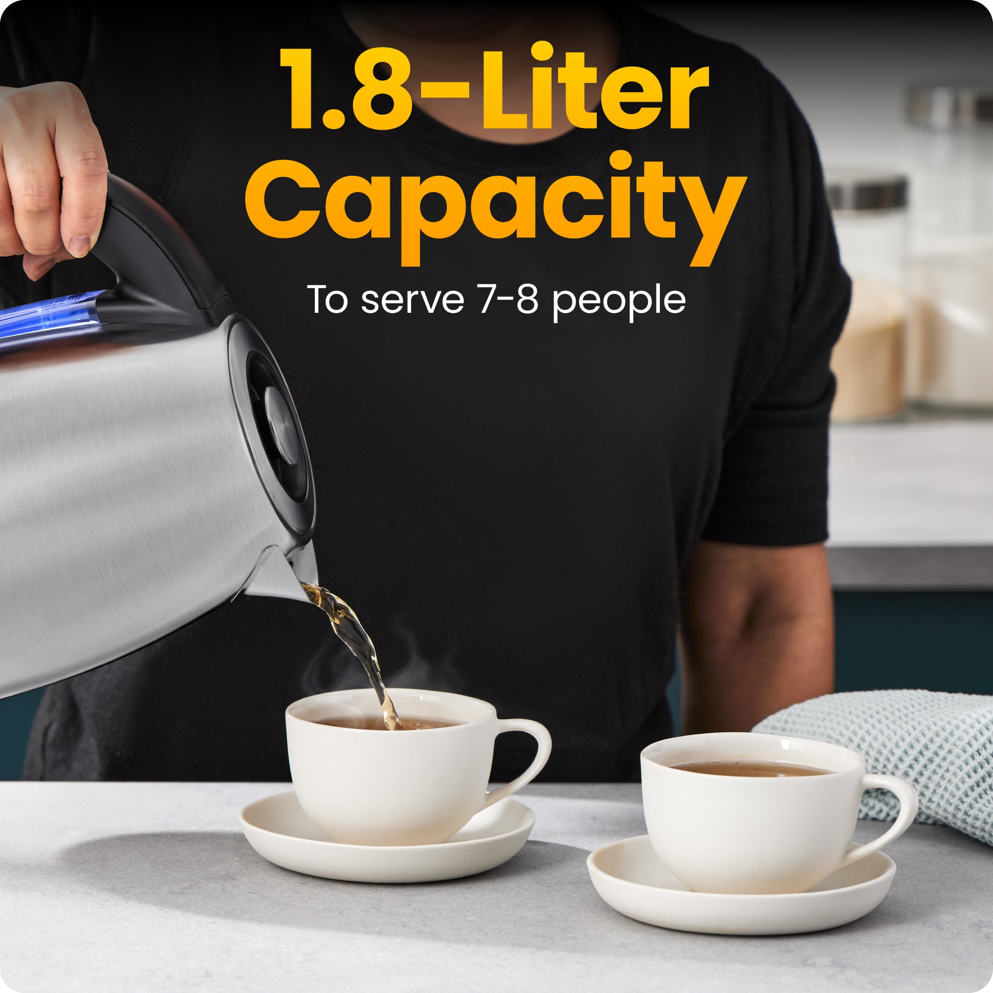 1.8 Liter Electric Kettle w/ Lift-Out Lid