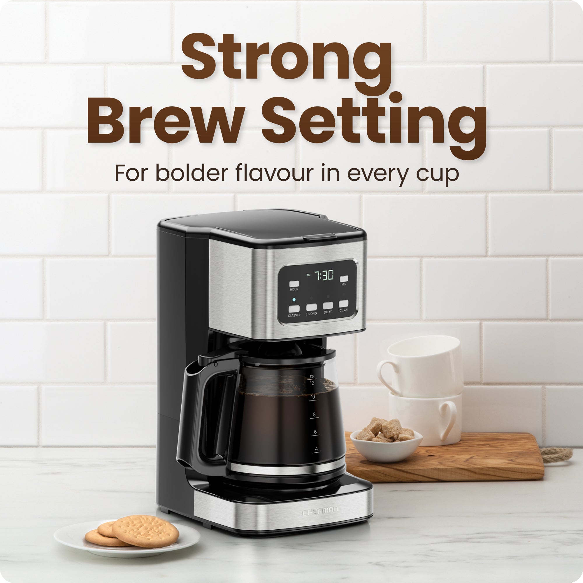 12-Cup Programmable Digital Coffee Maker