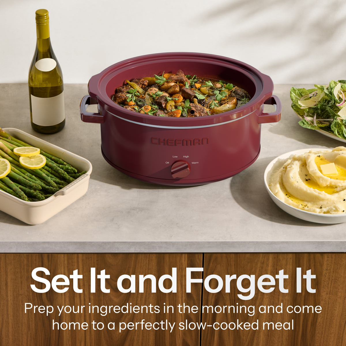 7 Qt. Slow Cooker - Red