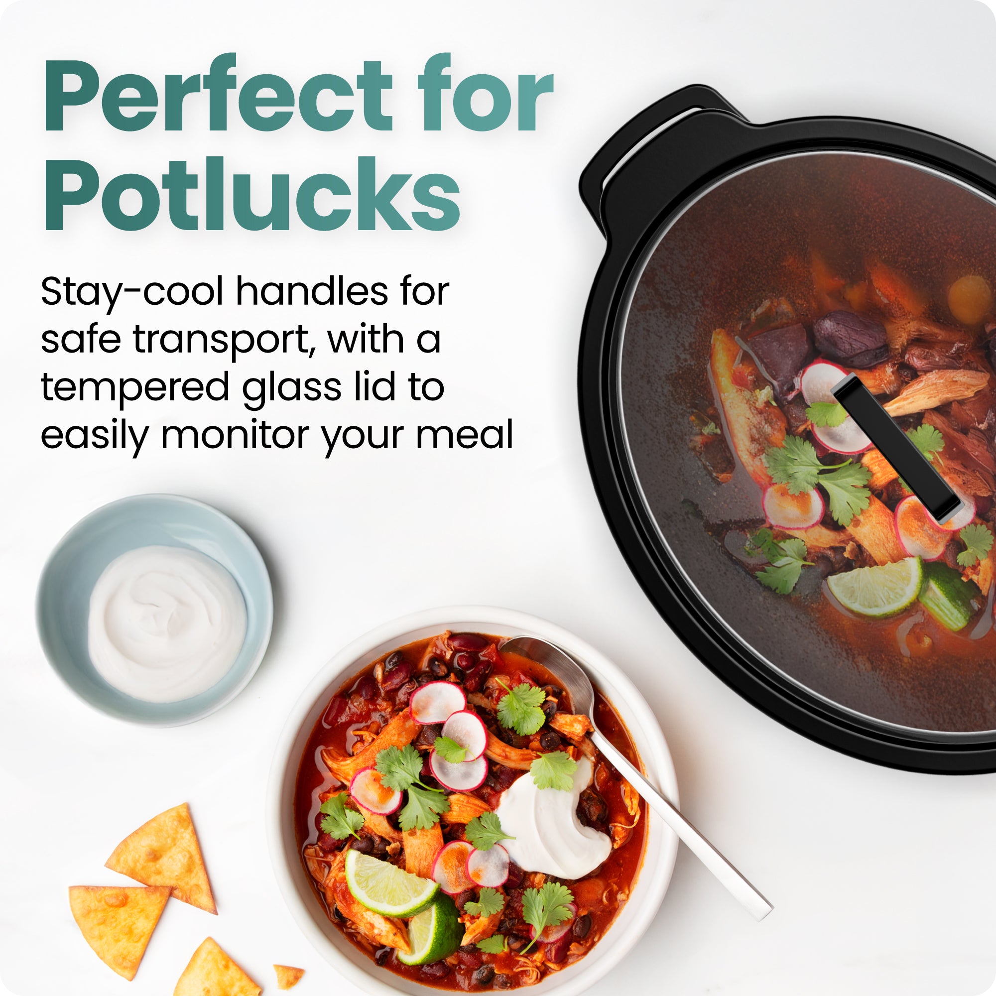 7 Quart Digital Stainless Steel Slow Cooker