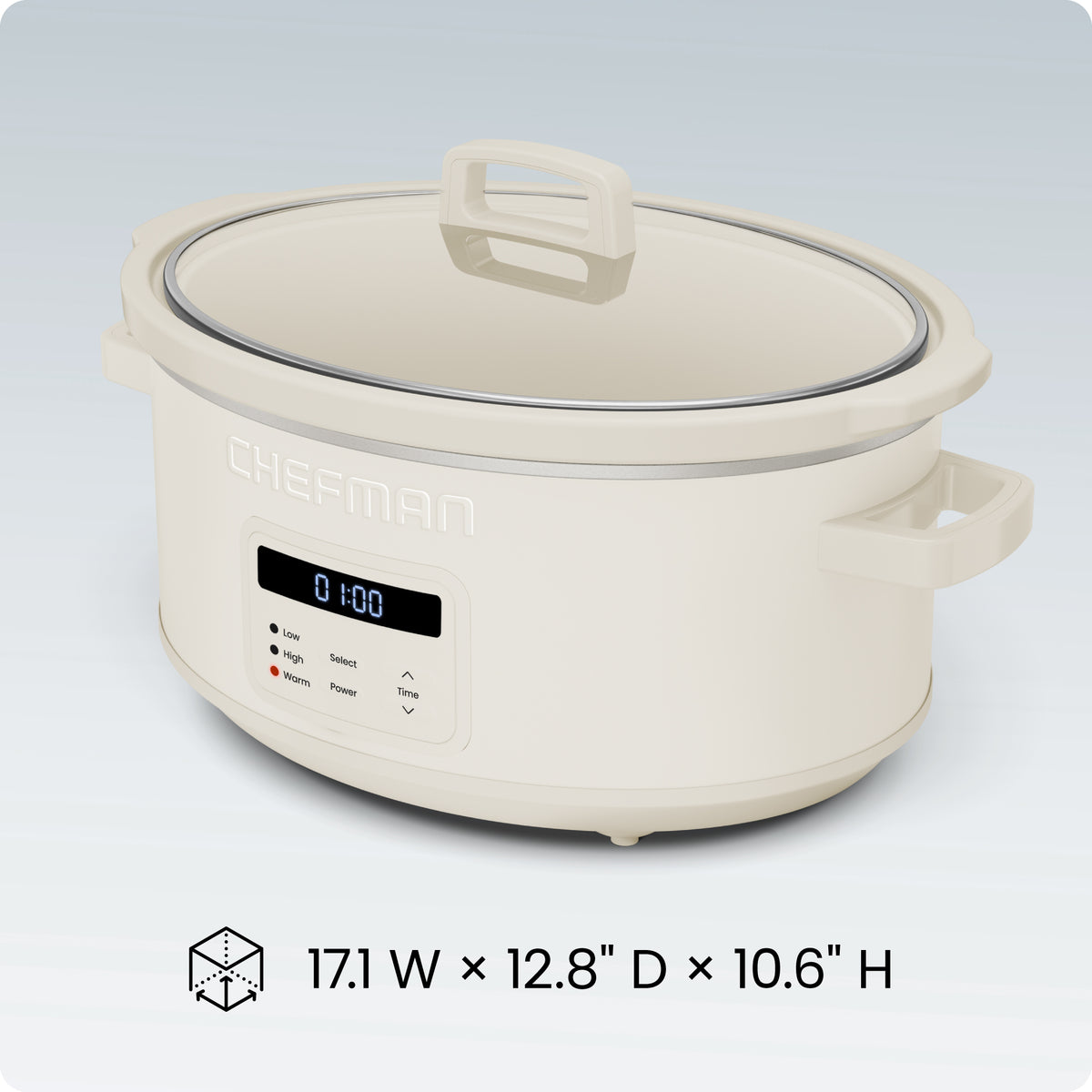 7 Qt. Digital Slow Cooker - White