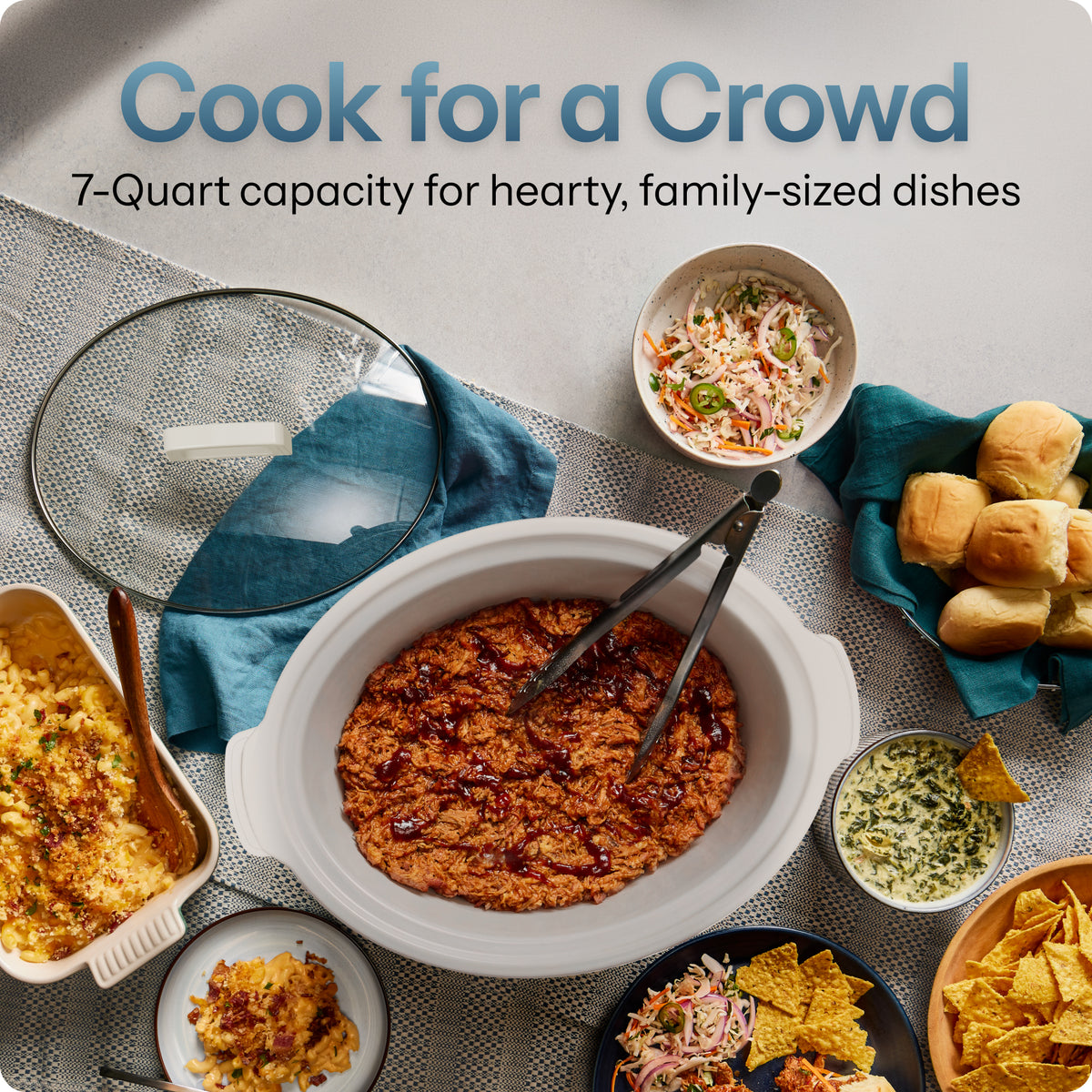 7 Qt. Slow Cooker - White
