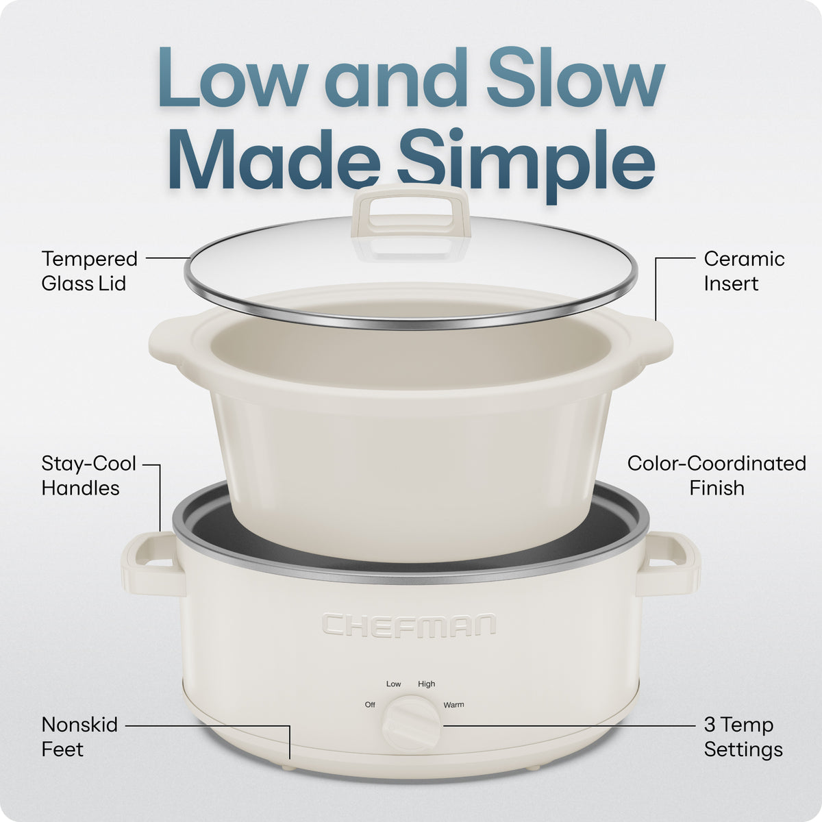 7 Qt. Slow Cooker - White