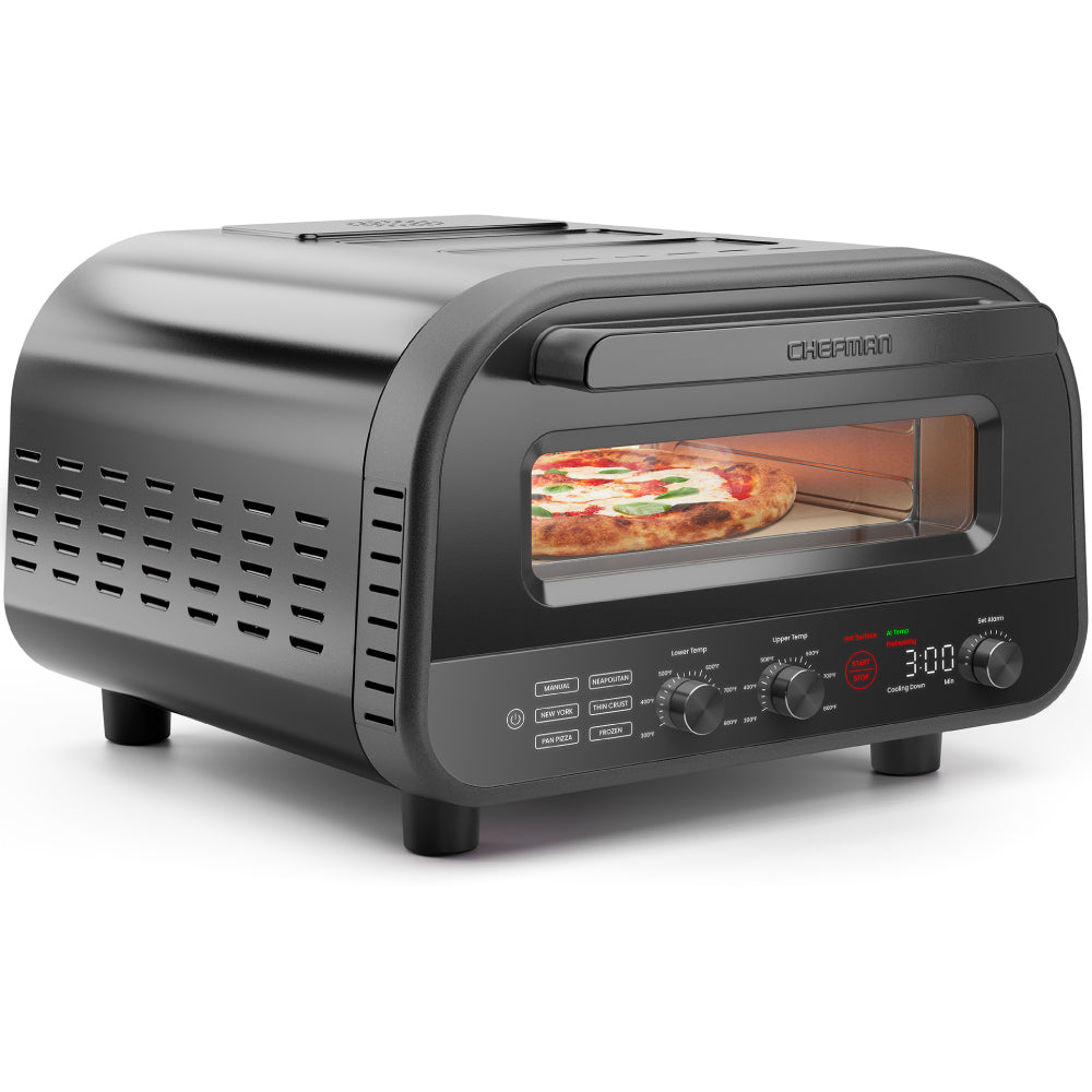 High-Heat Indoor Electric Pizza Oven 800°F (Black)