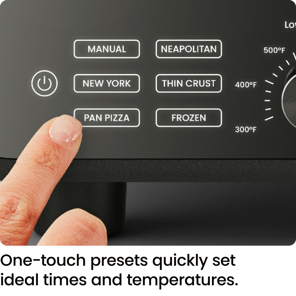 High-Heat Indoor Electric Pizza Oven 800°F (Black)