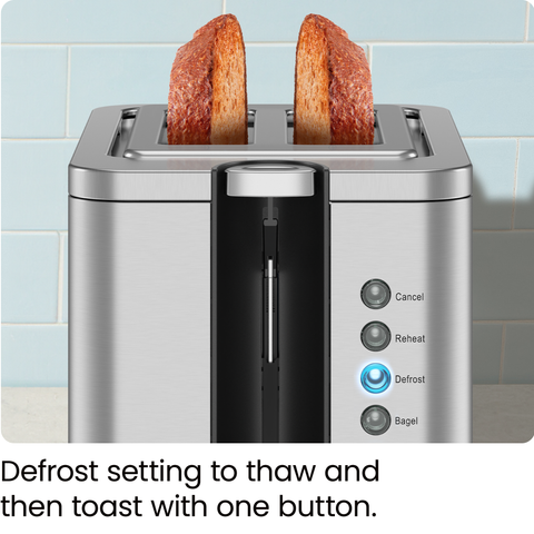 2-Slice Pop-Up Stainless Steel Toaster