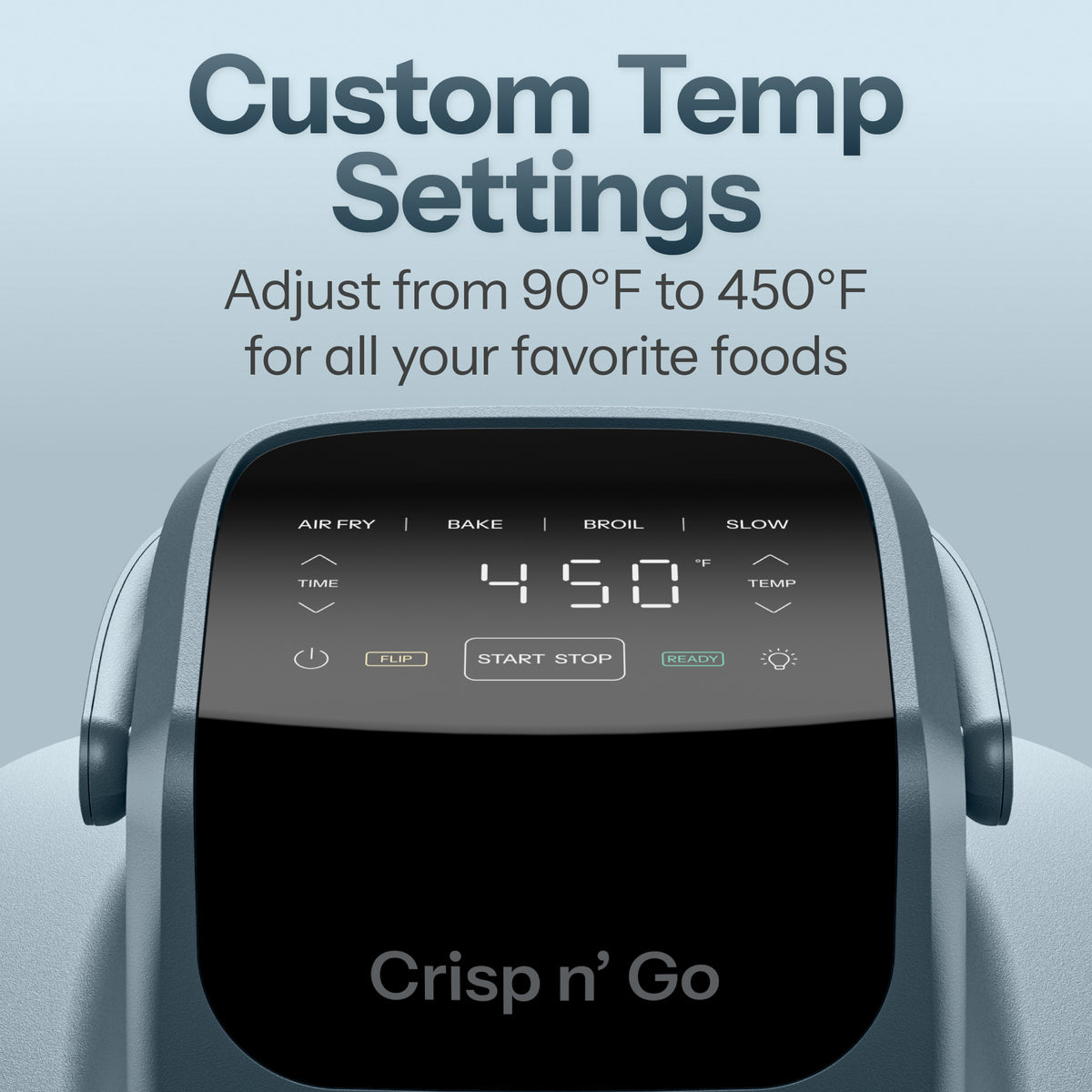 Crisp n' Go 4 Qt. Glass Air Fryer - Lava Slate