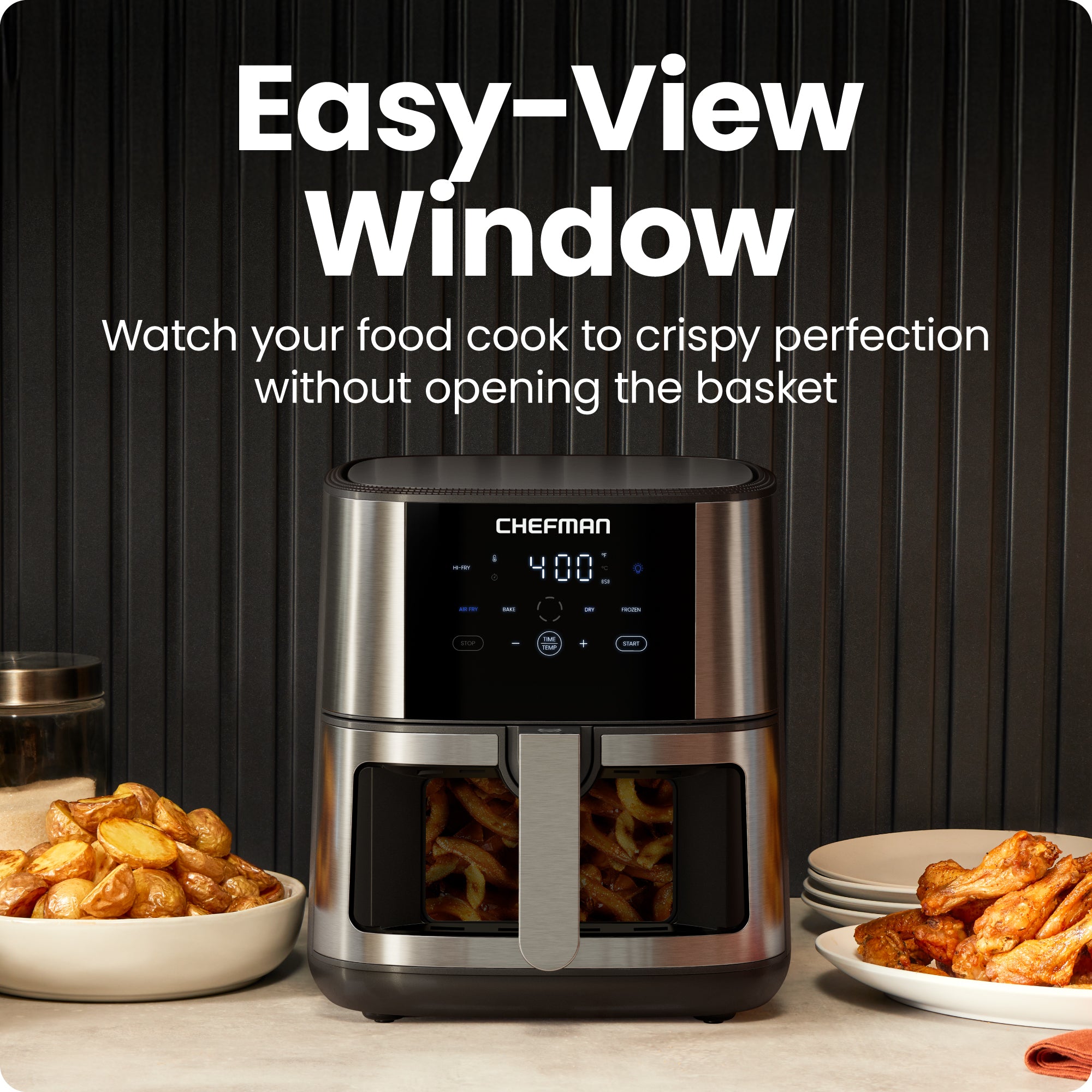Turbofry Easy View 8 Qt. Stainless Steel Air Fryer