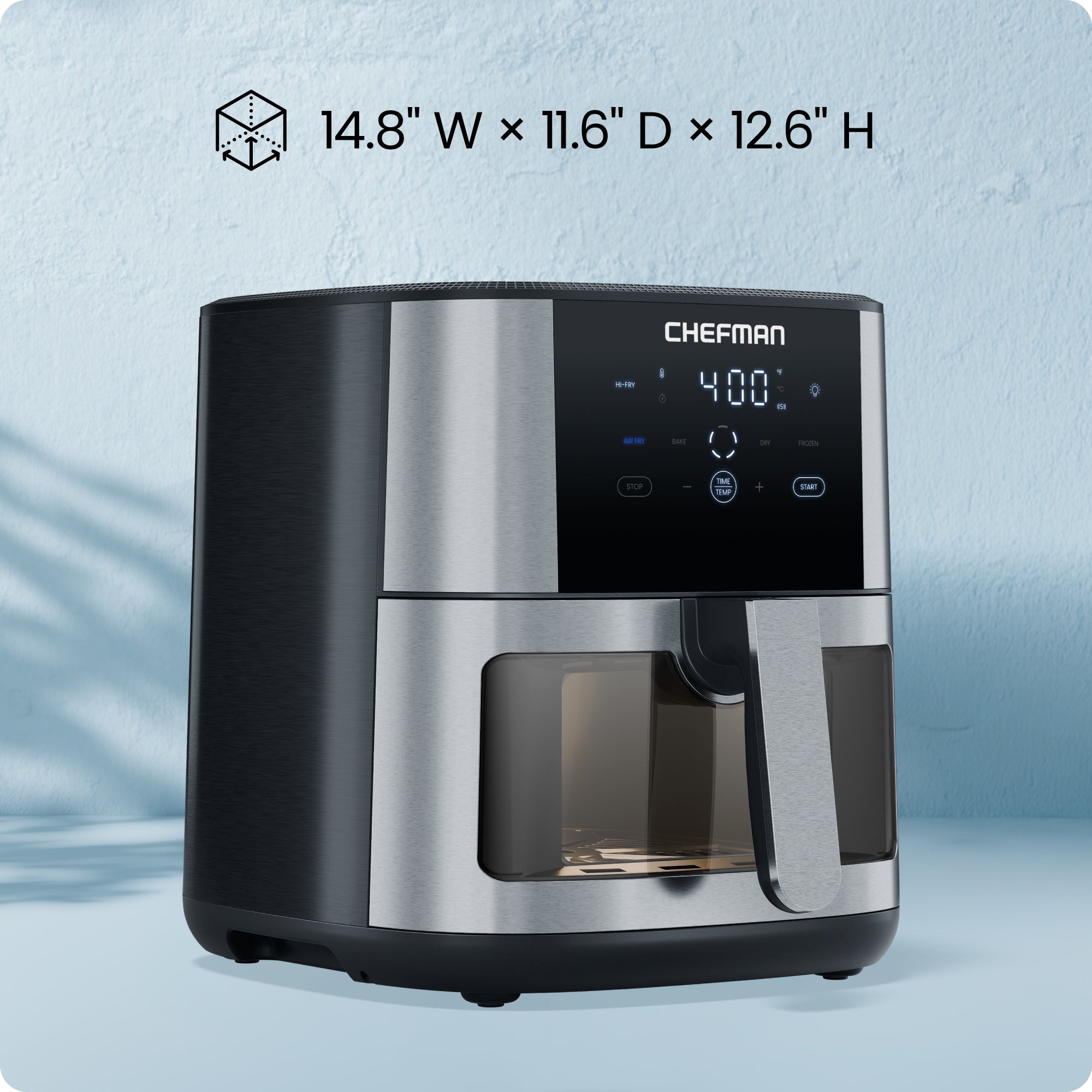 Turbofry Easy View 8 Qt. Stainless Steel Air Fryer