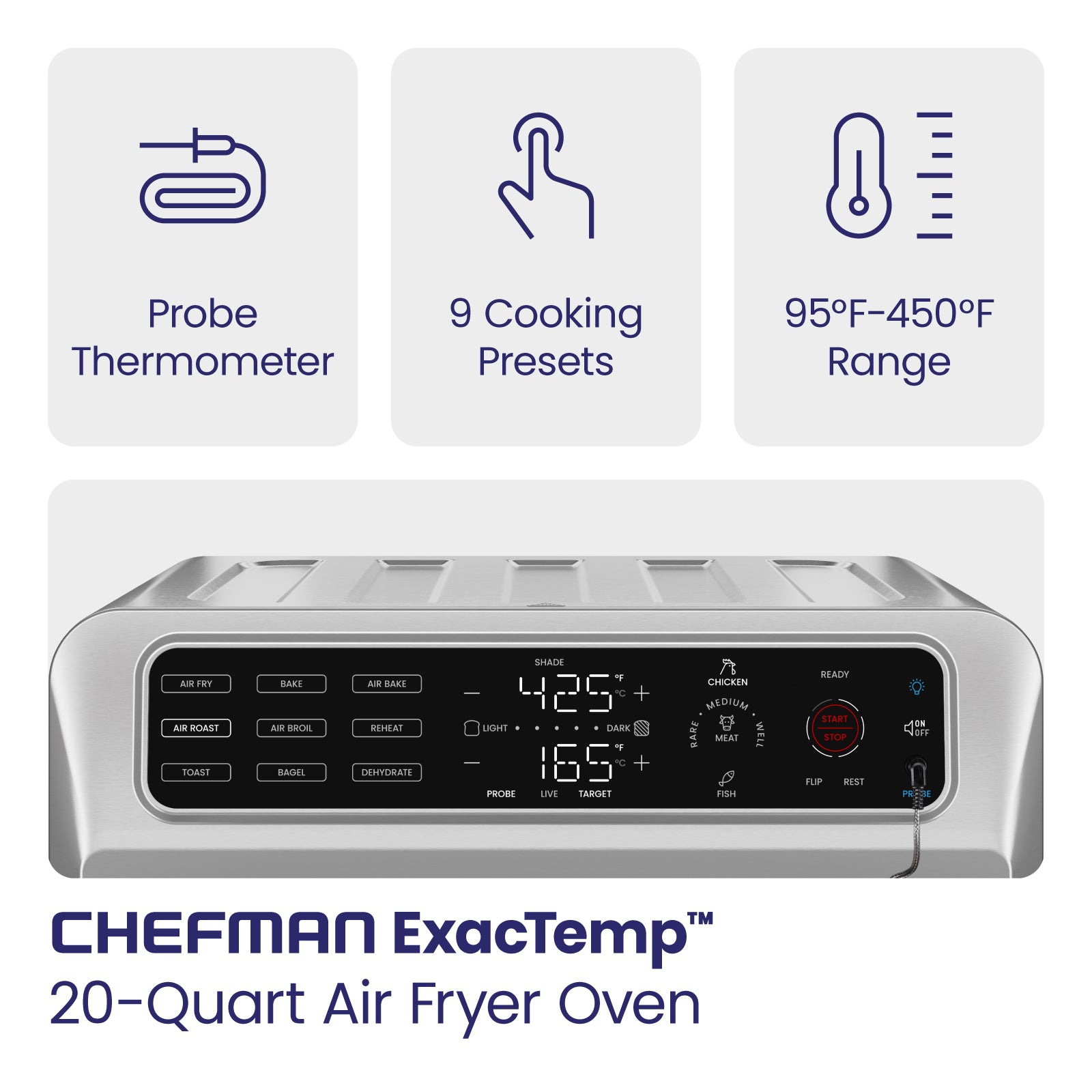 ExacTemp™ Chefman Oven+Air Fryer