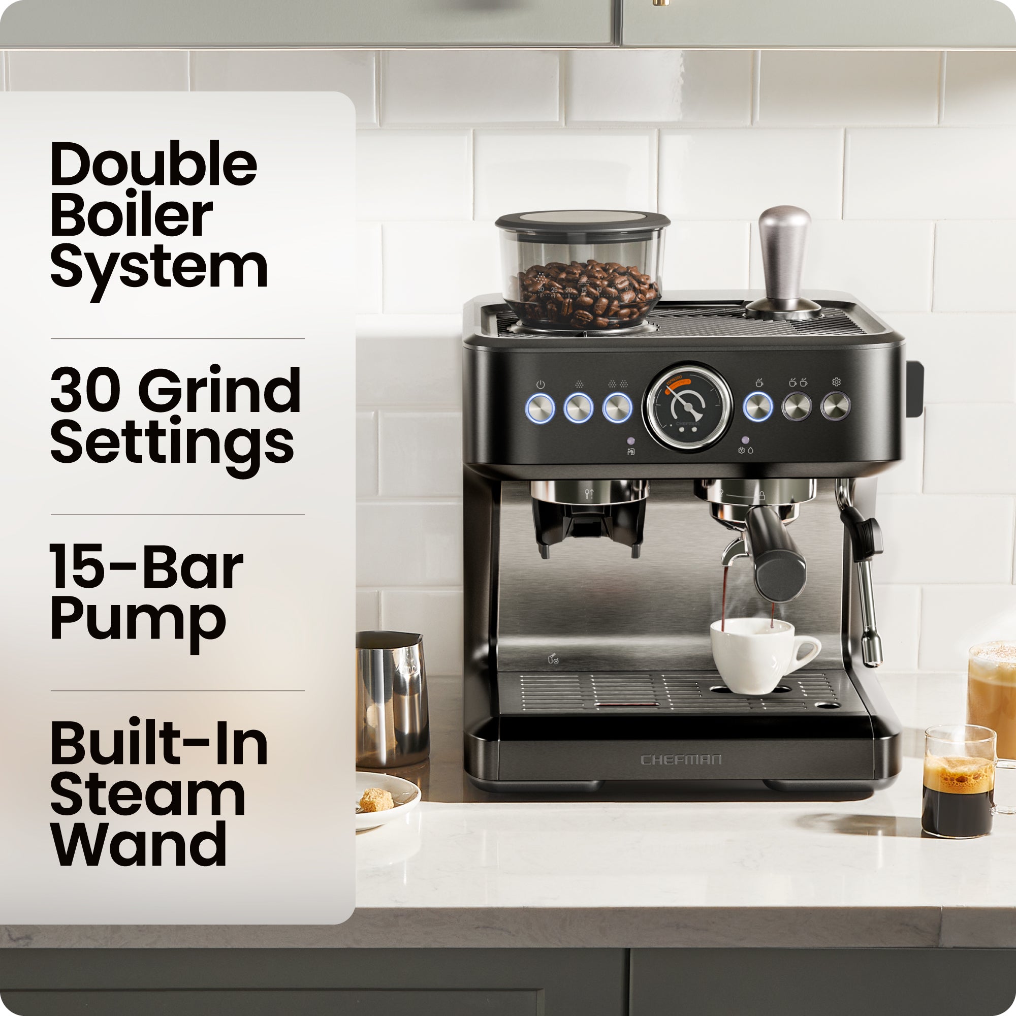 Crema Deluxe Double Boiler Espresso Machine