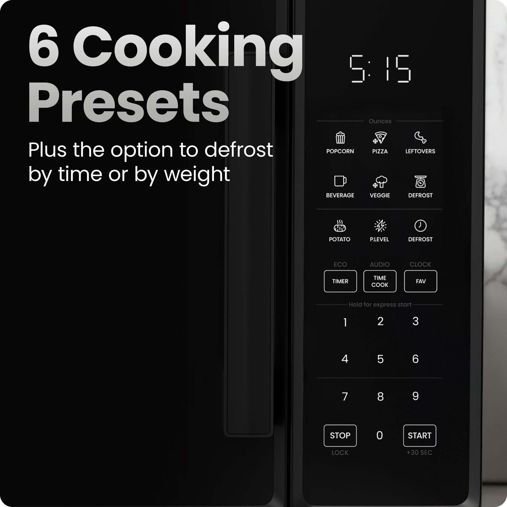 Countertop 1.1 Cu. Ft. Digital Microwave Oven