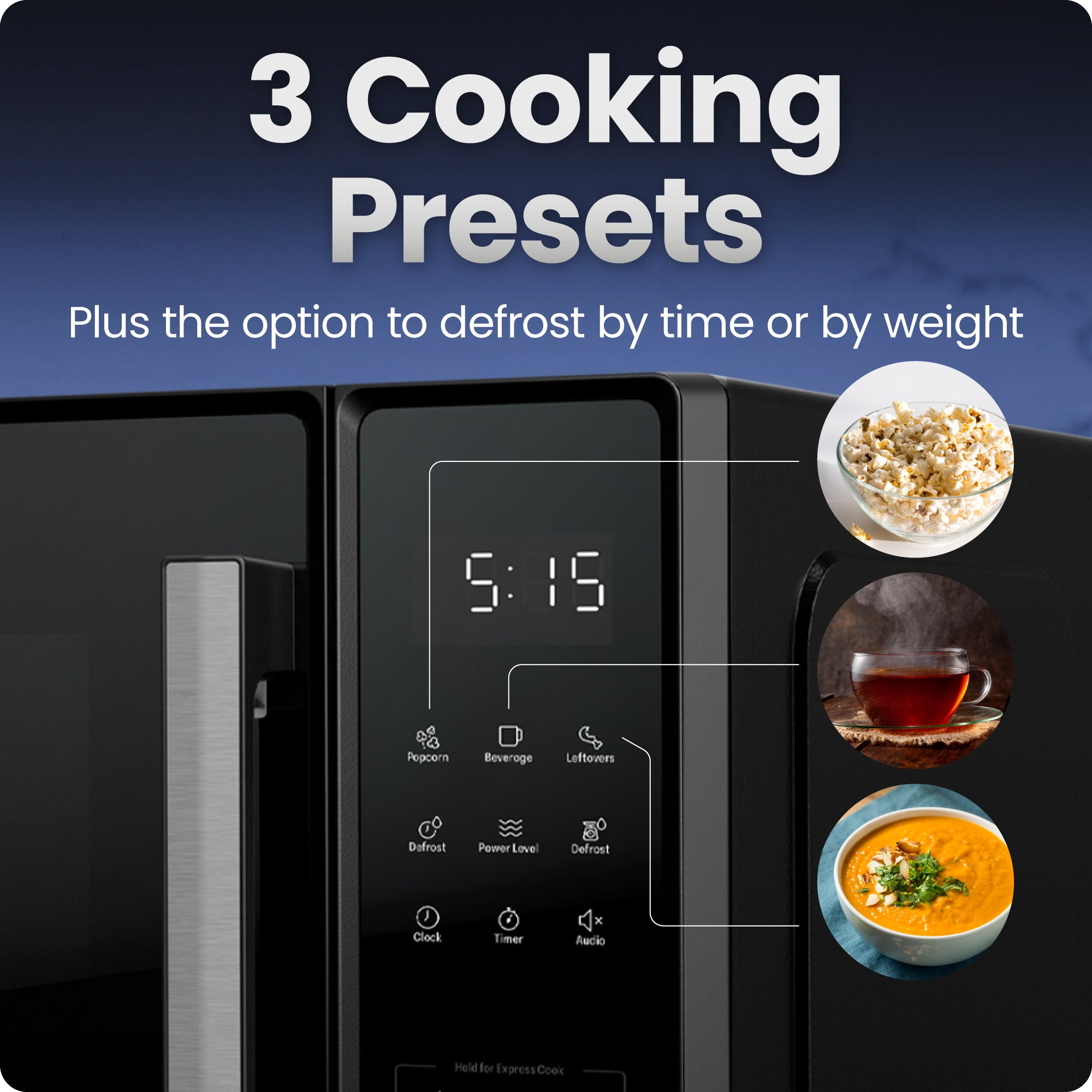 1.1 Cu. Ft. Countertop Digital Microwave Oven