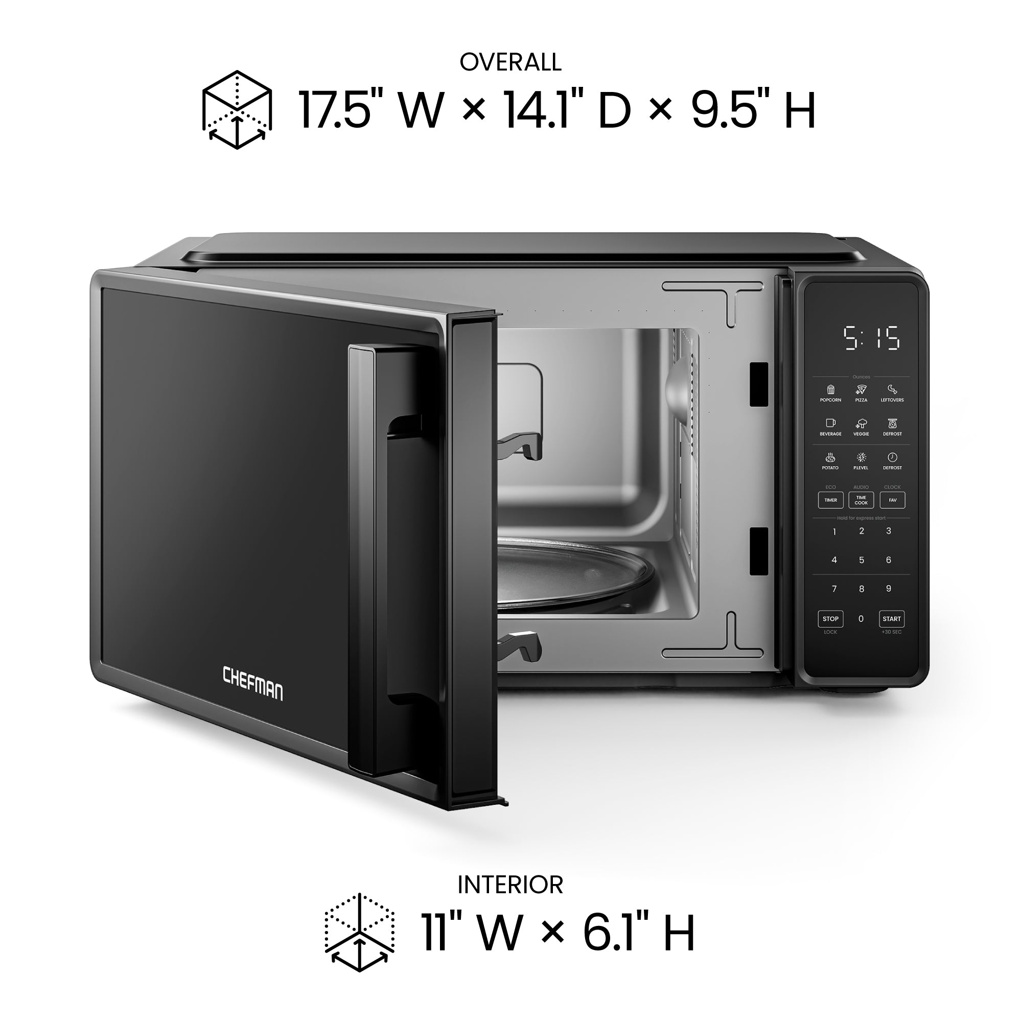 Countertop 0.7 Cu. Ft. Digital Microwave Oven