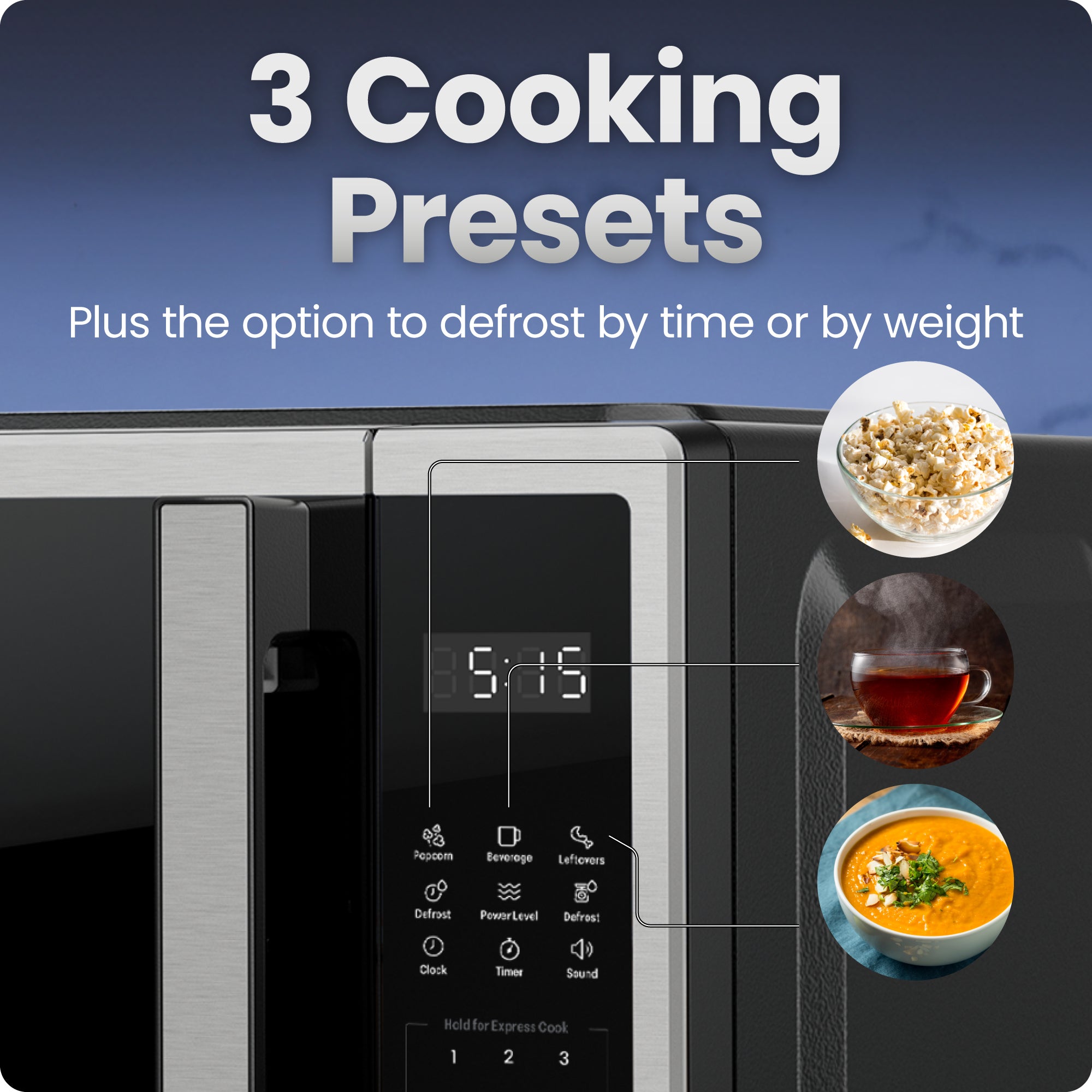 Countertop Digital Stainless Microwave Oven