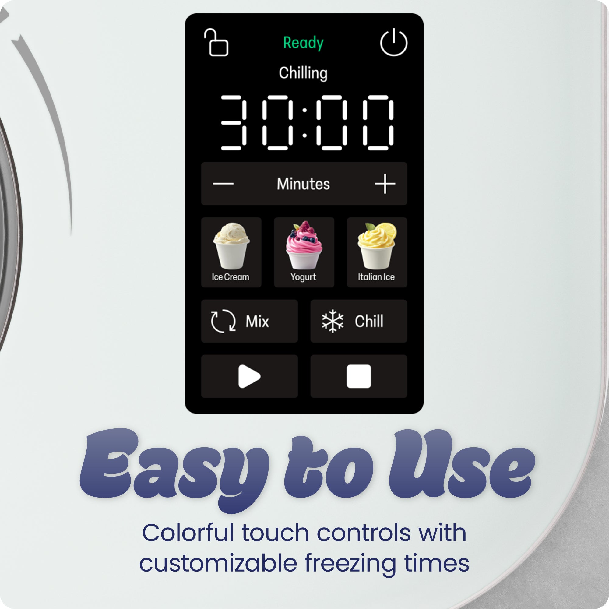 Iceman Trio Ice Cream Maker - White