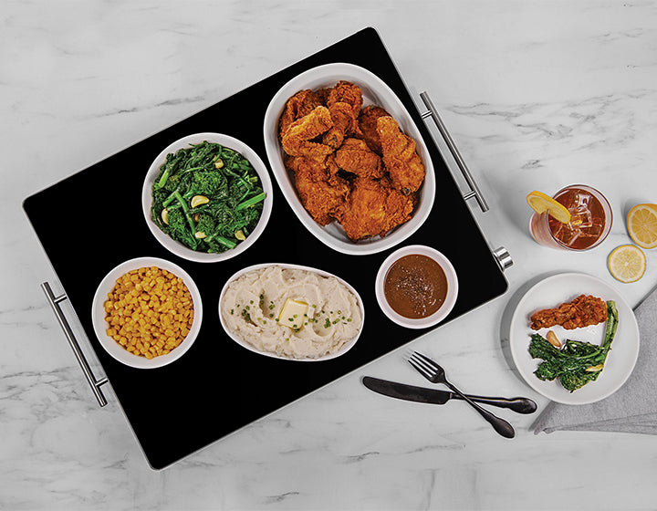 Family Size Glasstop Warming Tray