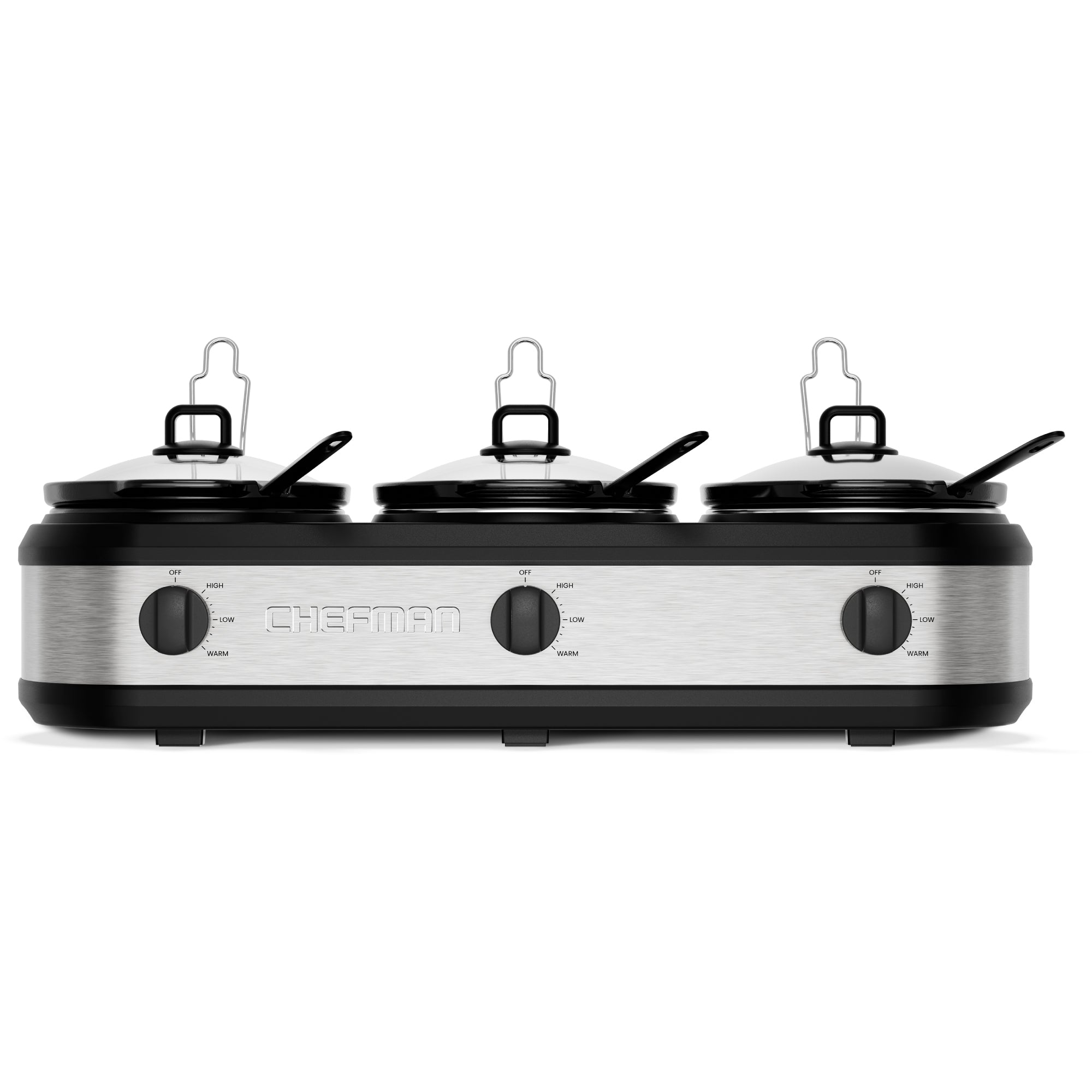 Stainless Steel Triple Slow Cooker & Buffet Server