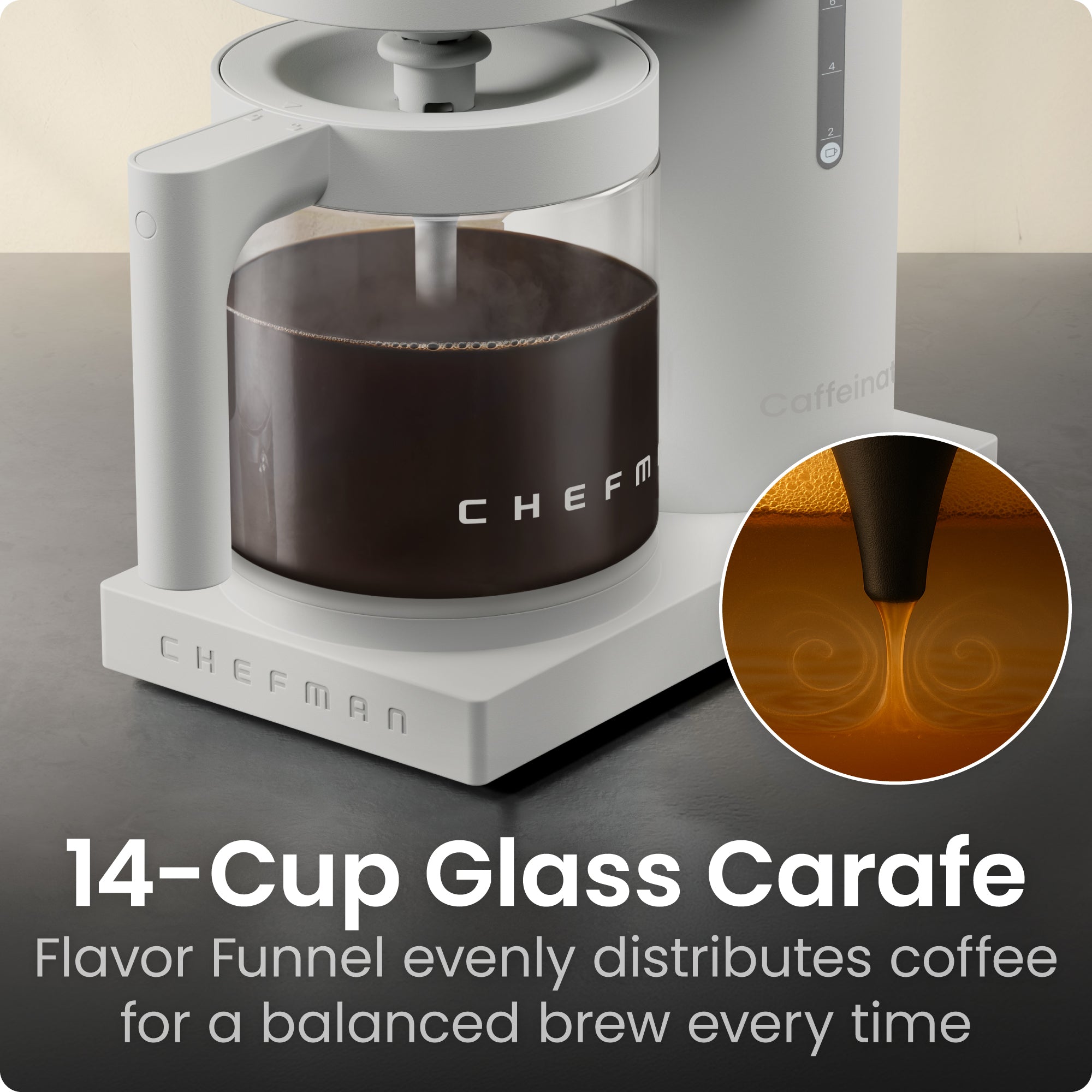 Caffeinator 14-Cup Programmable Coffee Maker - Concrete
