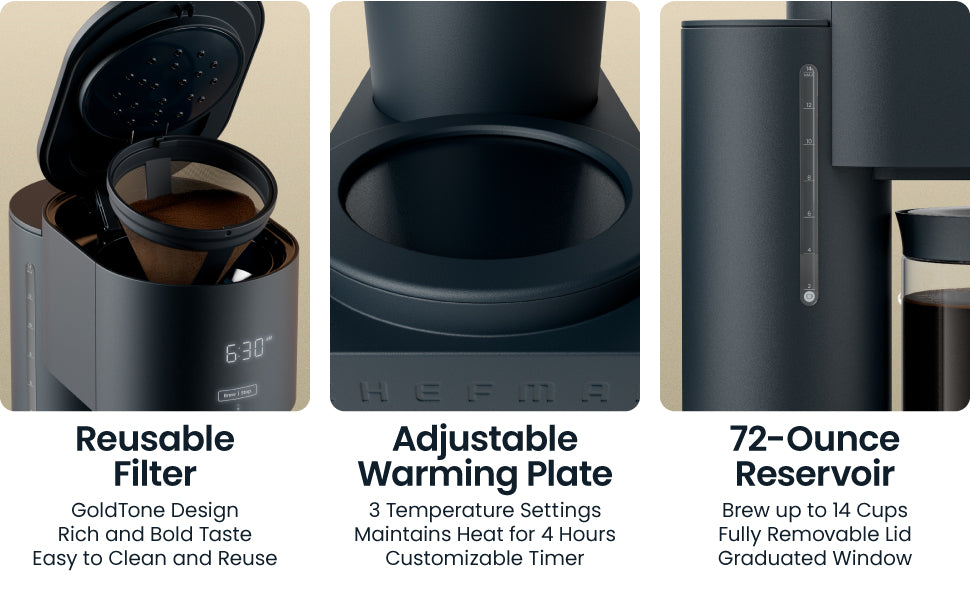 Caffeinator® 14-Cup Programmable Coffee Maker - Midnight – Chefman