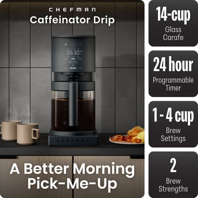 Caffeinator® 14-Cup Programmable Coffee Maker - Midnight