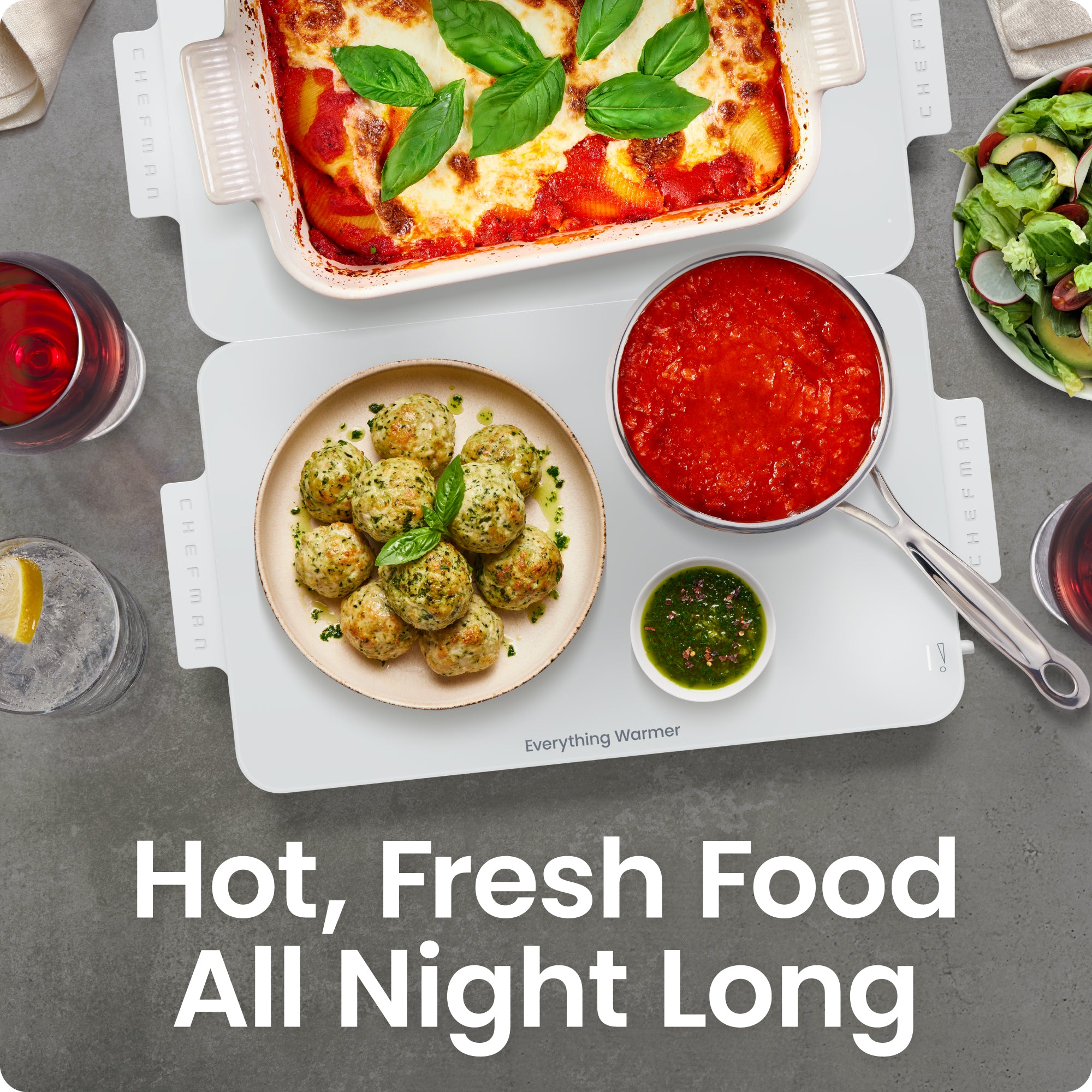 Everything Warmer Modular Expanding Warming Tray - Two 10” x 16” Trays