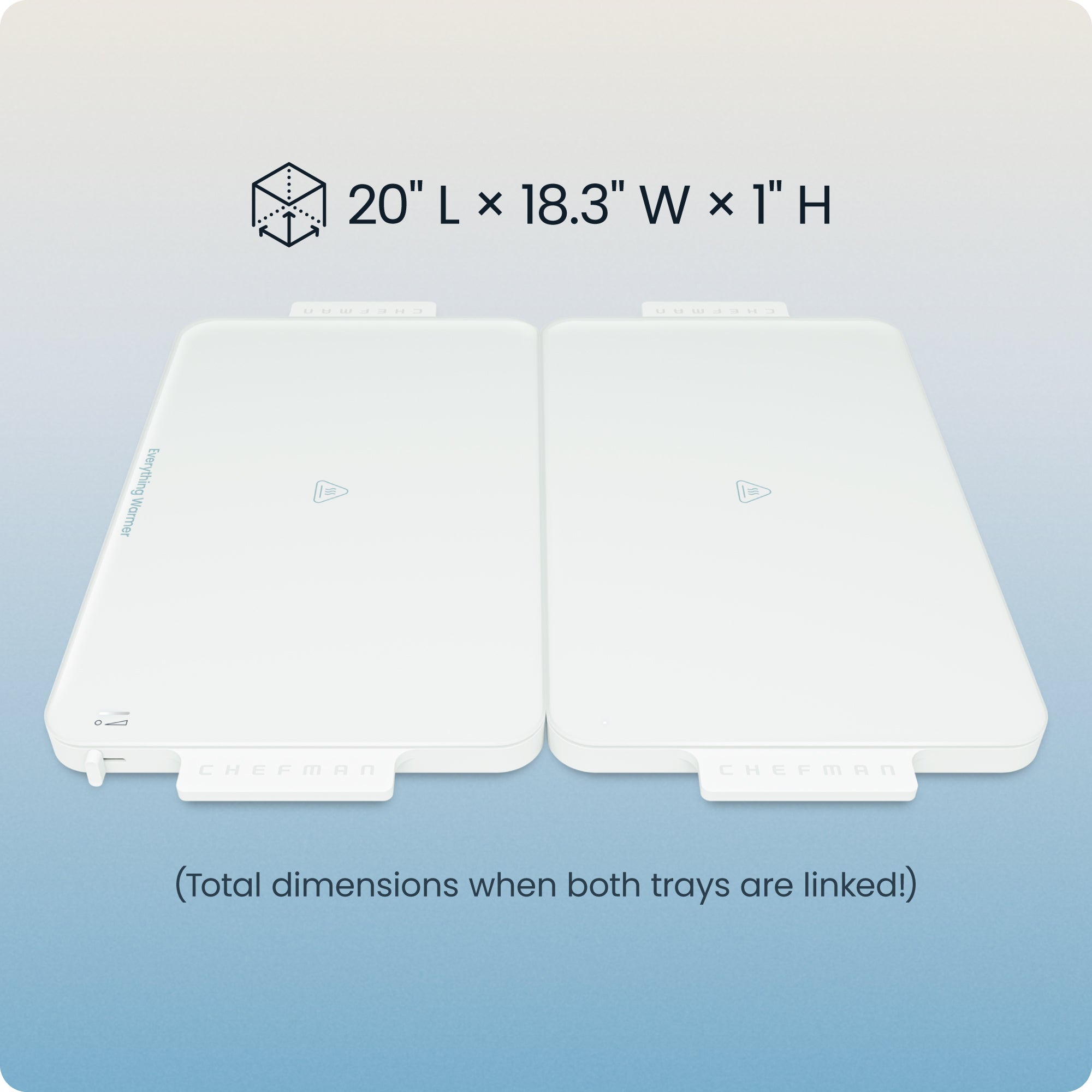 Everything Warmer Modular Expanding Warming Tray - Two 10” x 16” Trays