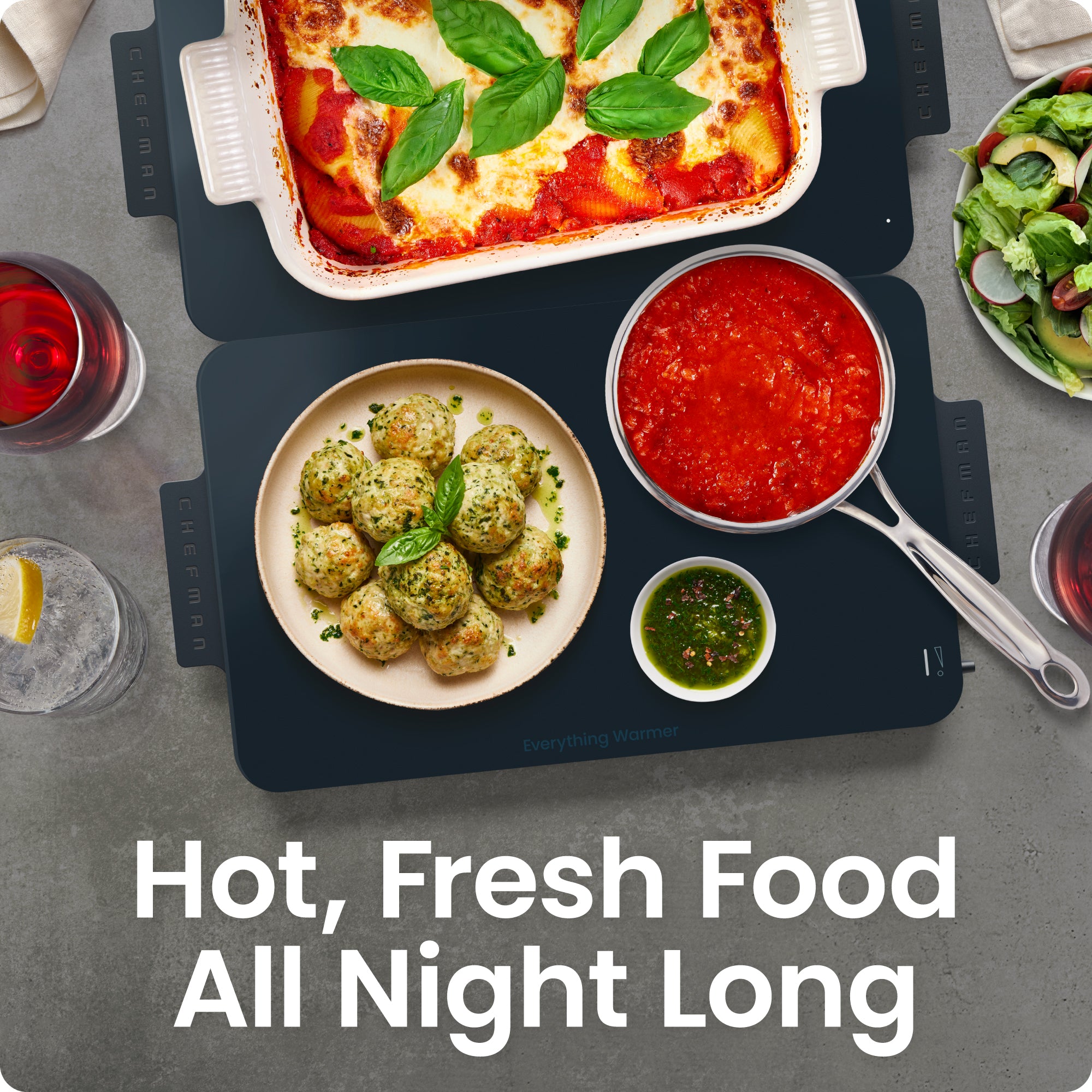 Everything Warmer Modular Expanding Warming Tray - Two 10” x 16” Trays