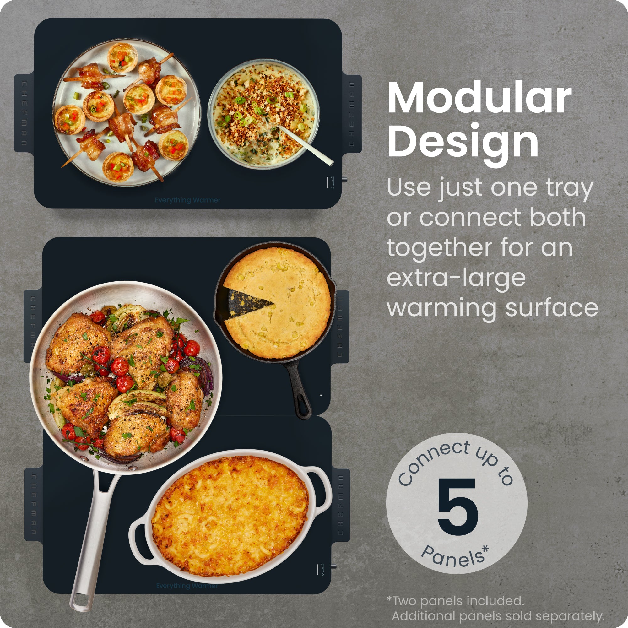 Chefman Everything Warmer Warming Tray - Thumbnail 3