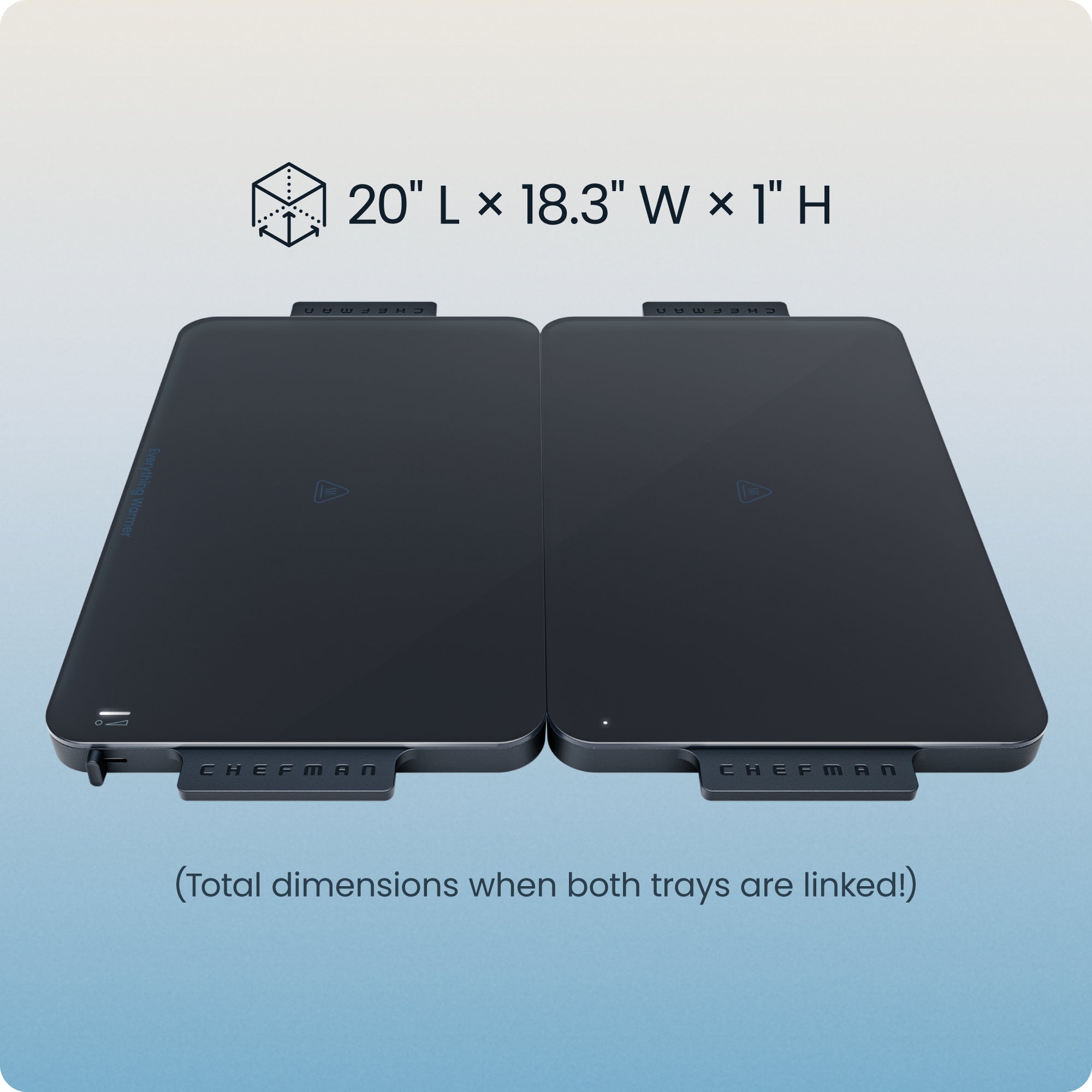 Everything Warmer Modular Expanding Warming Tray - Two 10” x 16” Trays
