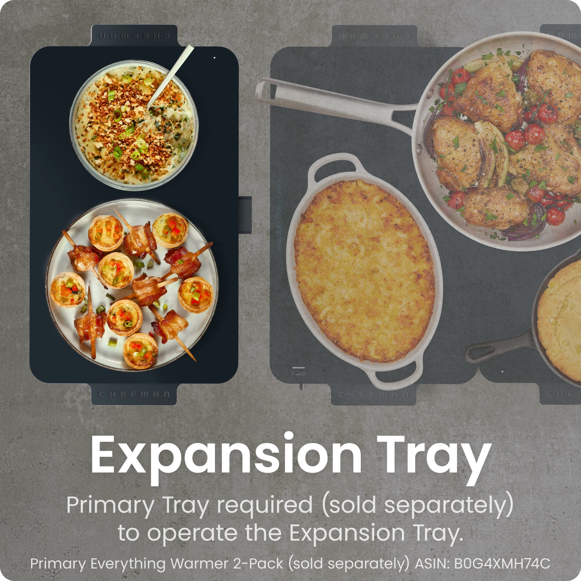Everything Warmer Expanding Warming Tray, One Expansion Tray (Primary Tray Sold Separately)