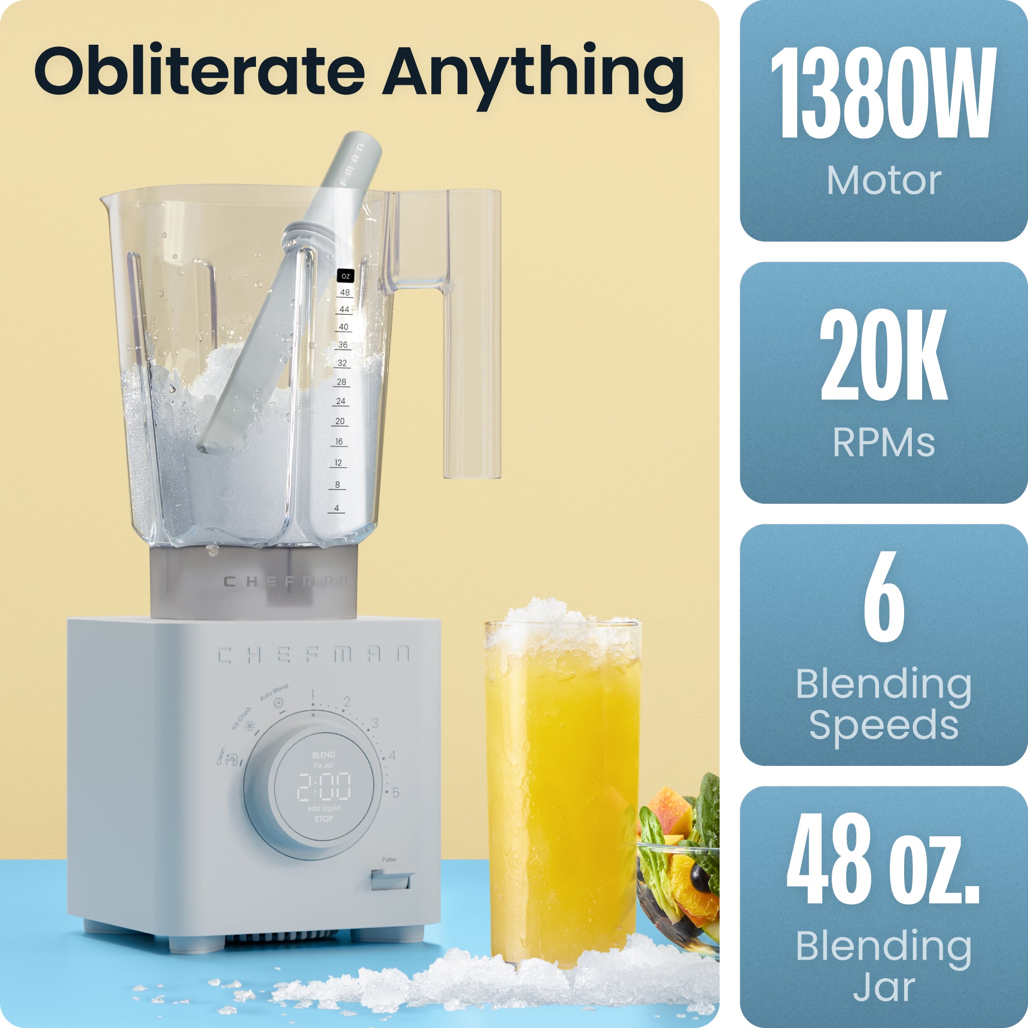 Chefman Obliterator 48 oz Power Blender