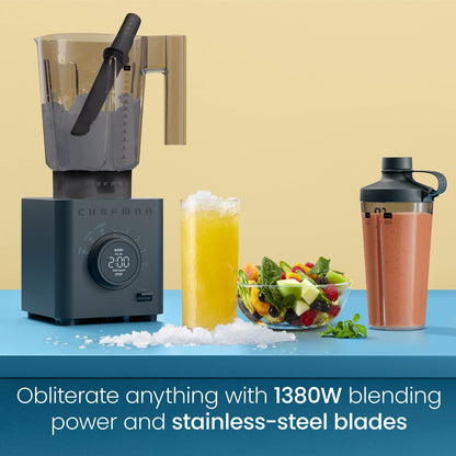 Obliterator 48 oz Power Blender + Two Travel Jars - Midnight