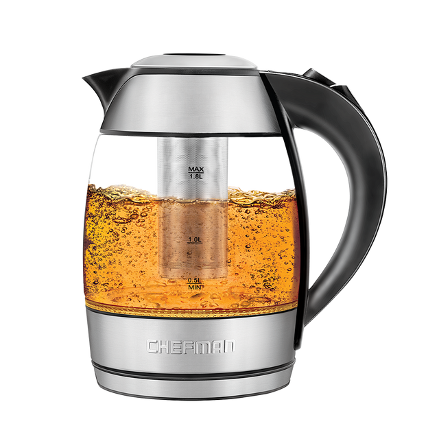 1.8Liter Cordless Glass Electric Kettle Chefman