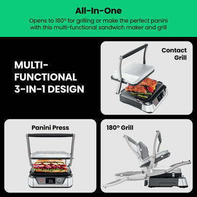 5-in-1 Digital Panini Press Grill