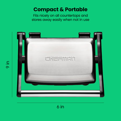 Multifunctional 180° Grill + Panini Press (2-Slice)