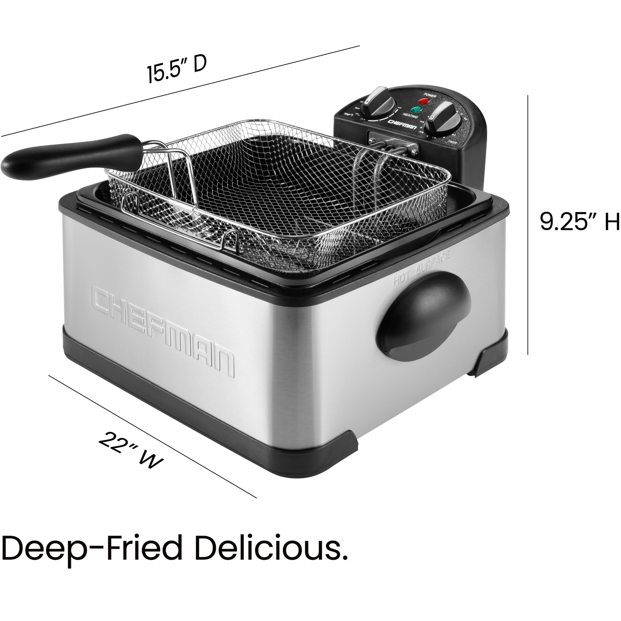 DualCook Jumbo Deep Fryer Chefman