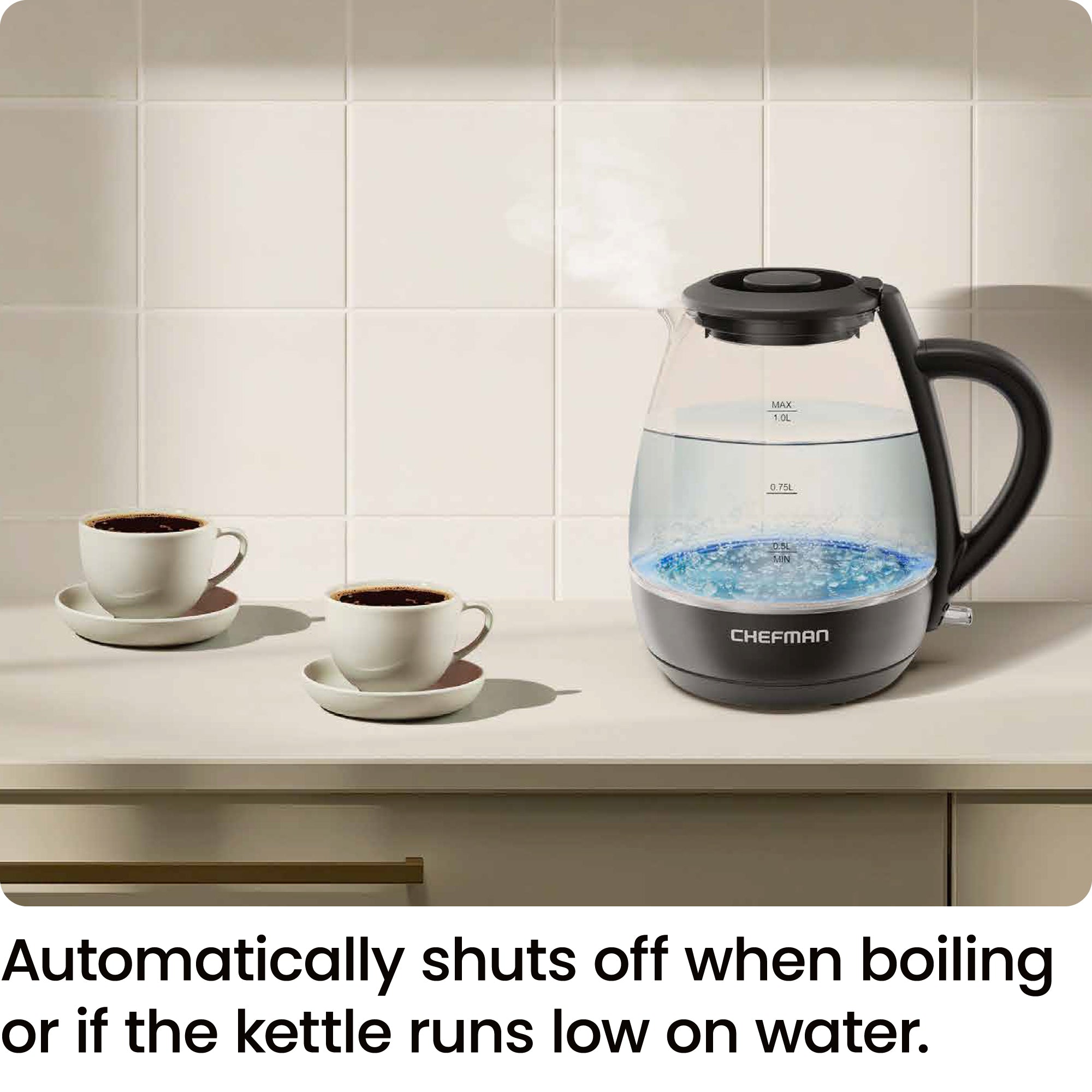 Fast-Boil 1L Tea Infuser Kettle