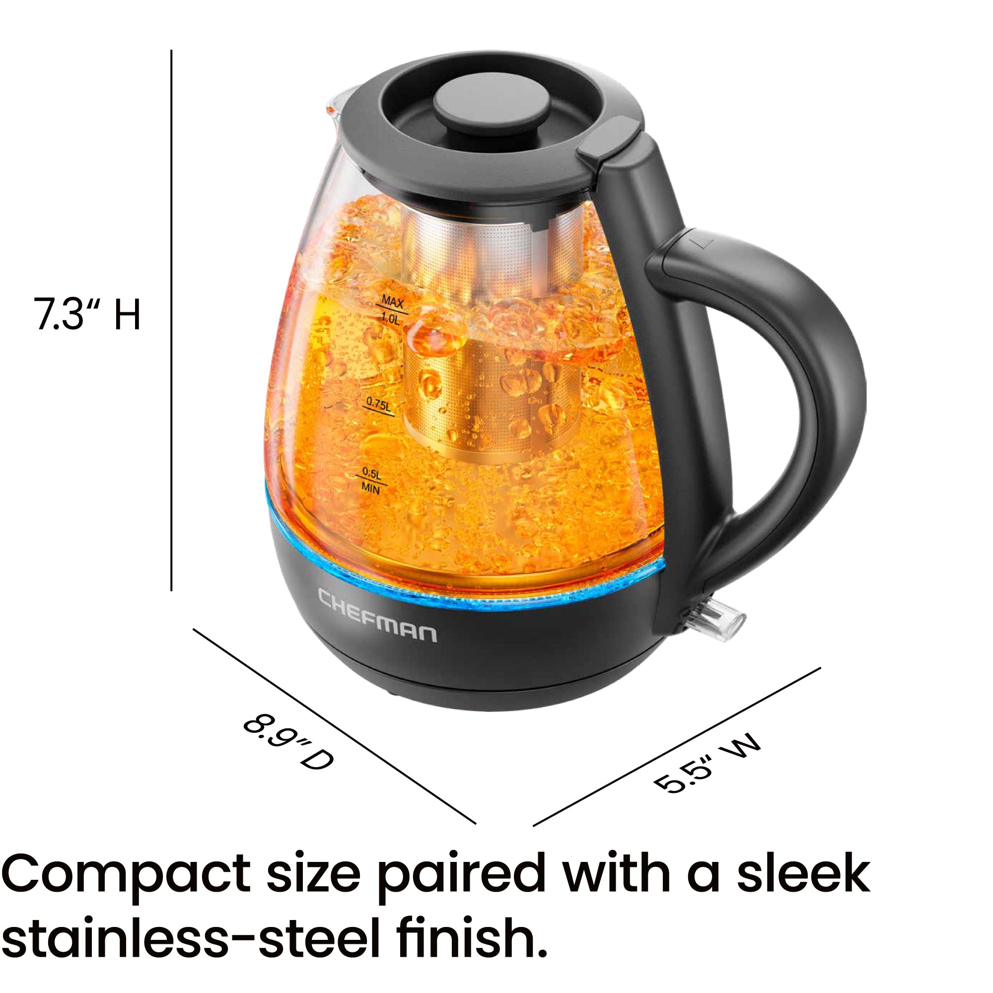 Fast-Boil 1L Tea Infuser Kettle